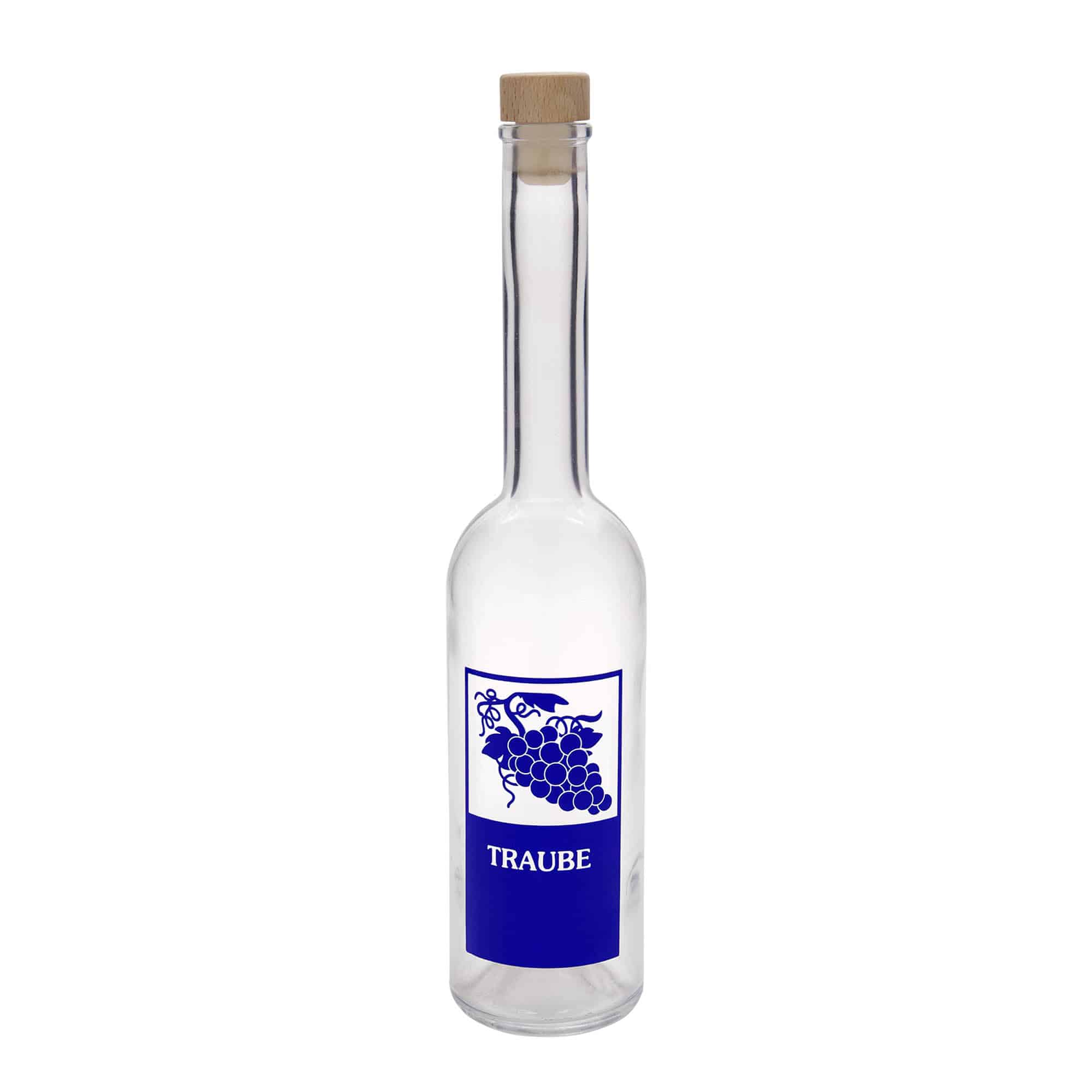 500 ml Glasflasche 'Opera', Motiv: Traube, Mündung: Kork