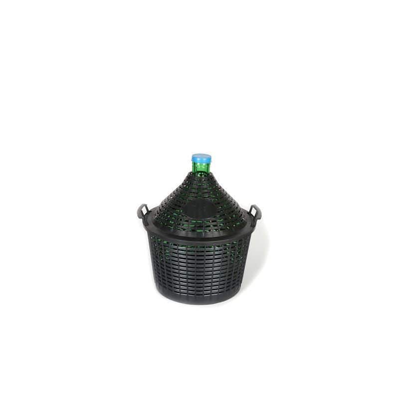 15 l Ballonflasche Enghals, Glas, grün, Mündung: Stülpdeckel