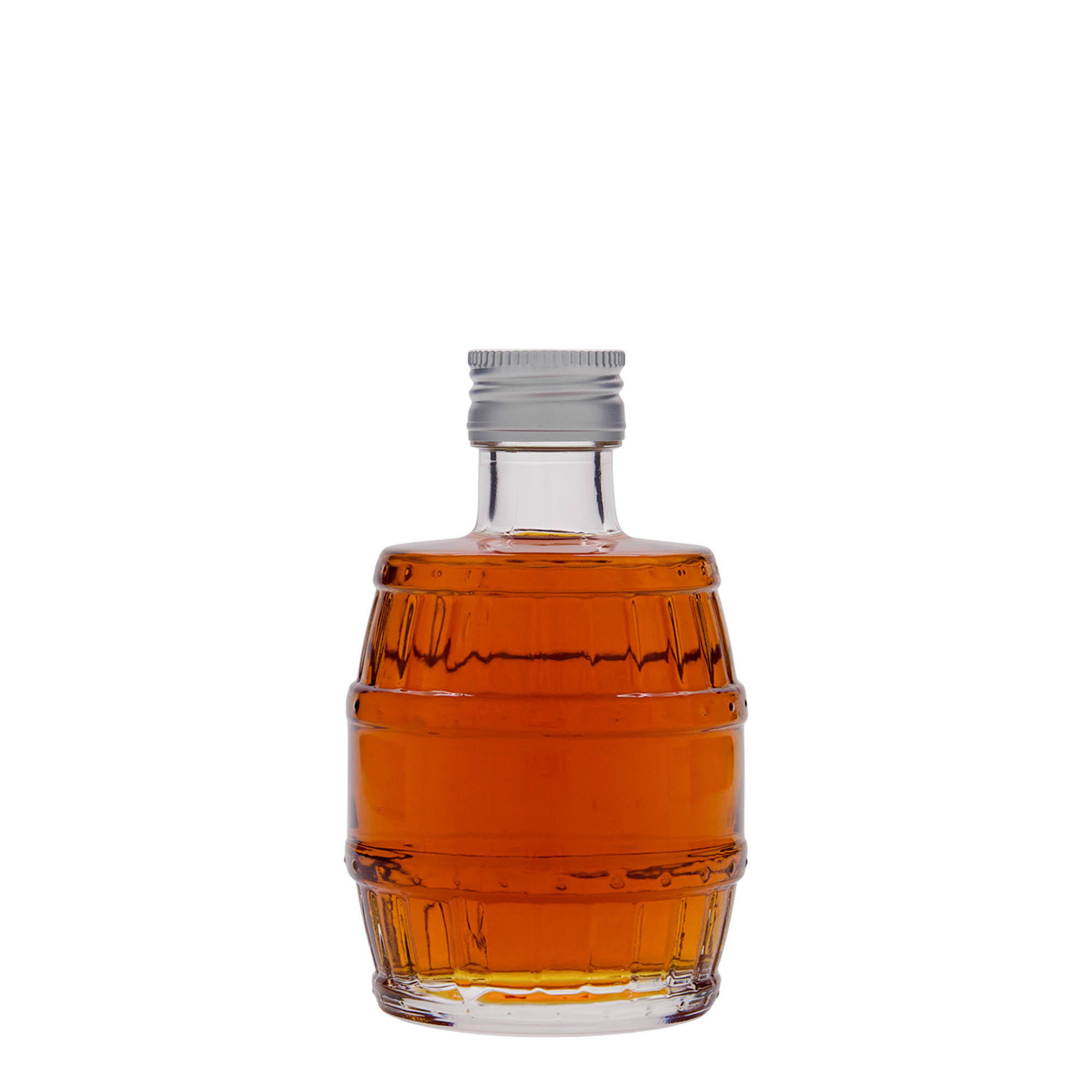 200 ml Glasflasche 'Fass', Mündung: PP 28 200 ml Glasflasche 'Fass', Mündung: PP 28