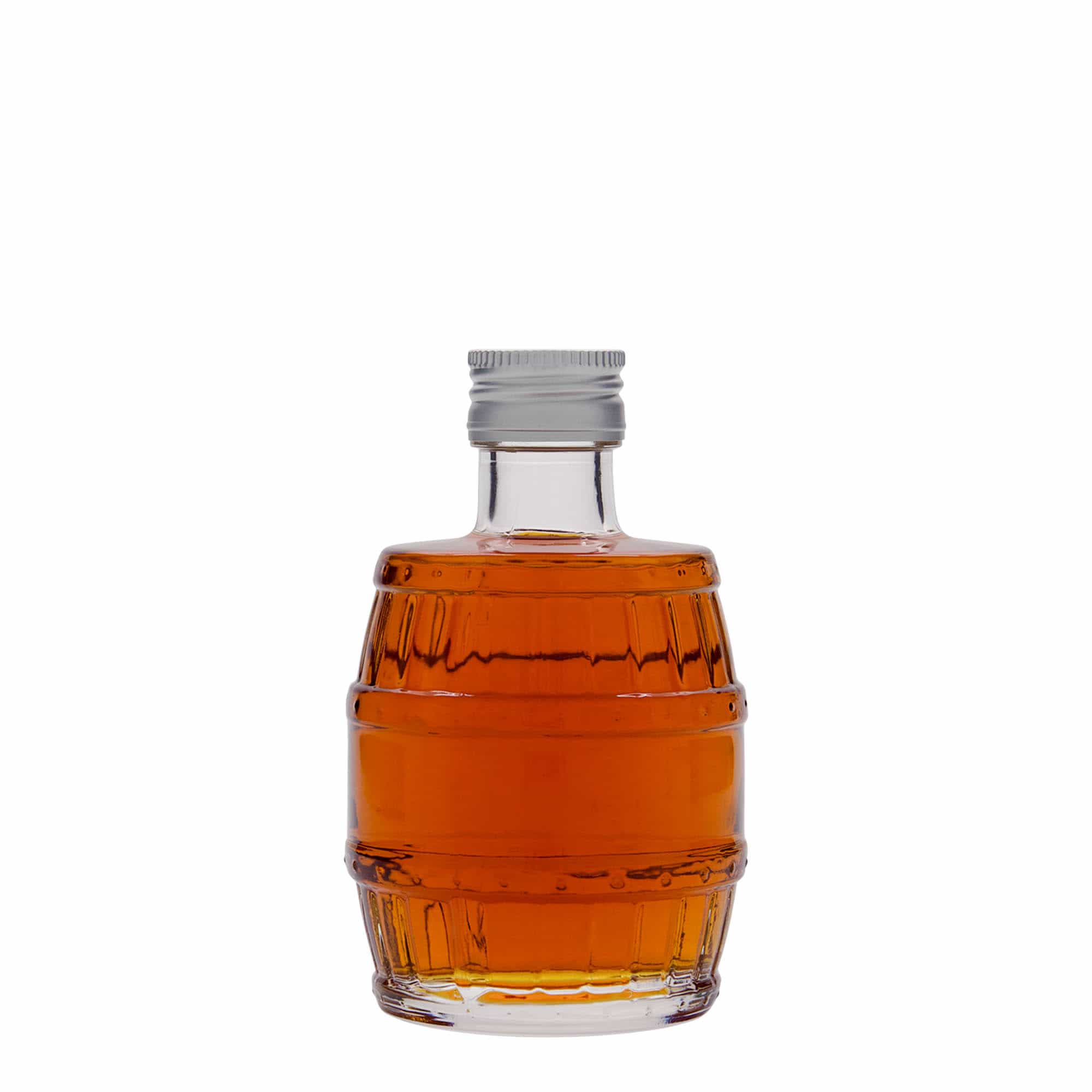 200 ml Glasflasche „Fass“, Mündung: PP 28