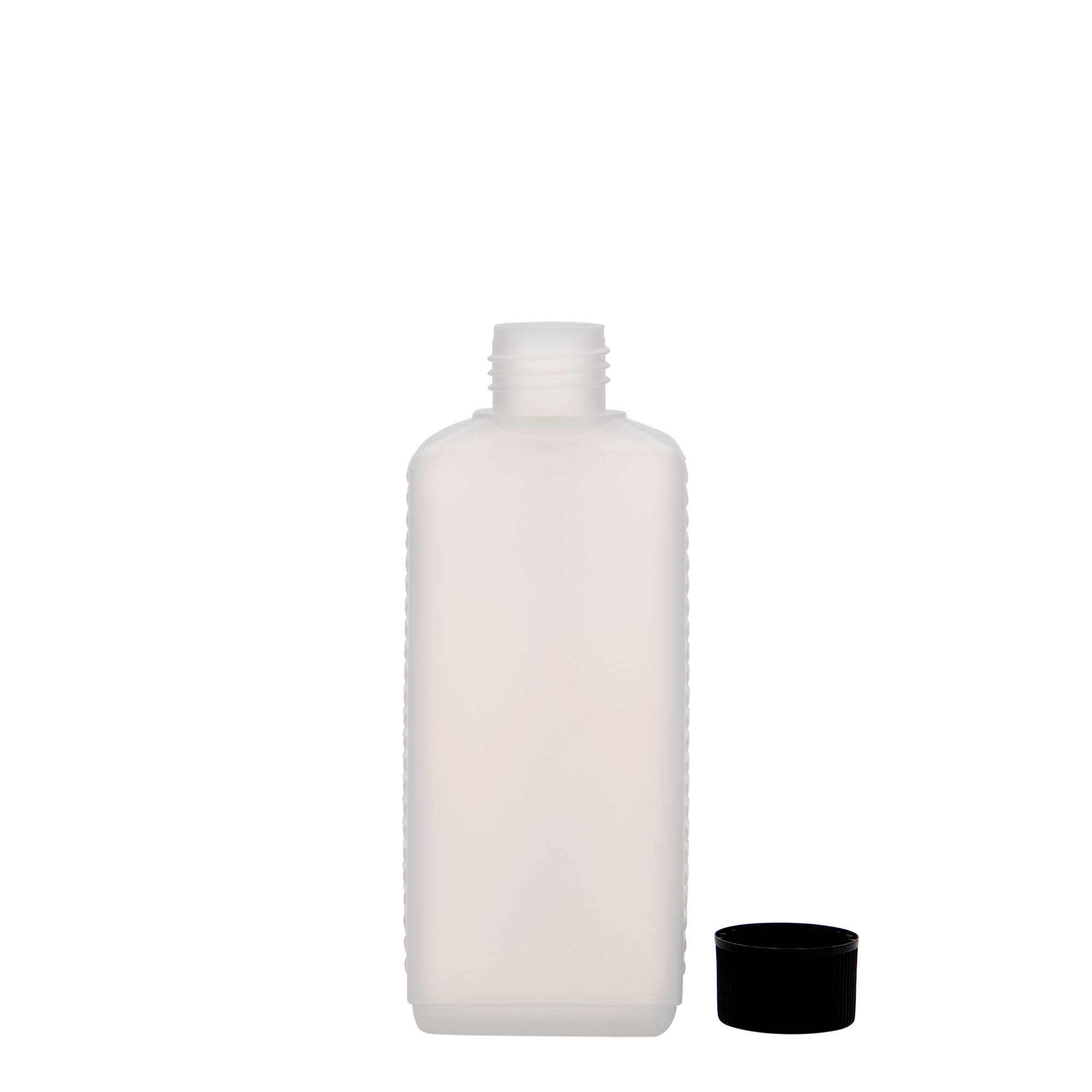 250 ml Kanisterflasche, rechteckig, HDPE-Kunststoff, natur, Mündung: DIN 25 EPE 250 ml Kanisterflasche, rechteckig, HDPE-Kunststoff, natur, Mündung: DIN 25 EPE