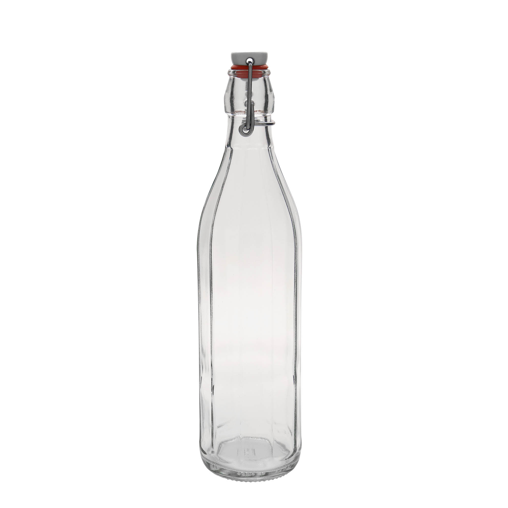 750 ml Glasflasche 'Bravo', zehneckig, Mündung: Bügelverschluss 750 ml Glasflasche 'Bravo', zehneckig, Mündung: Bügelverschluss