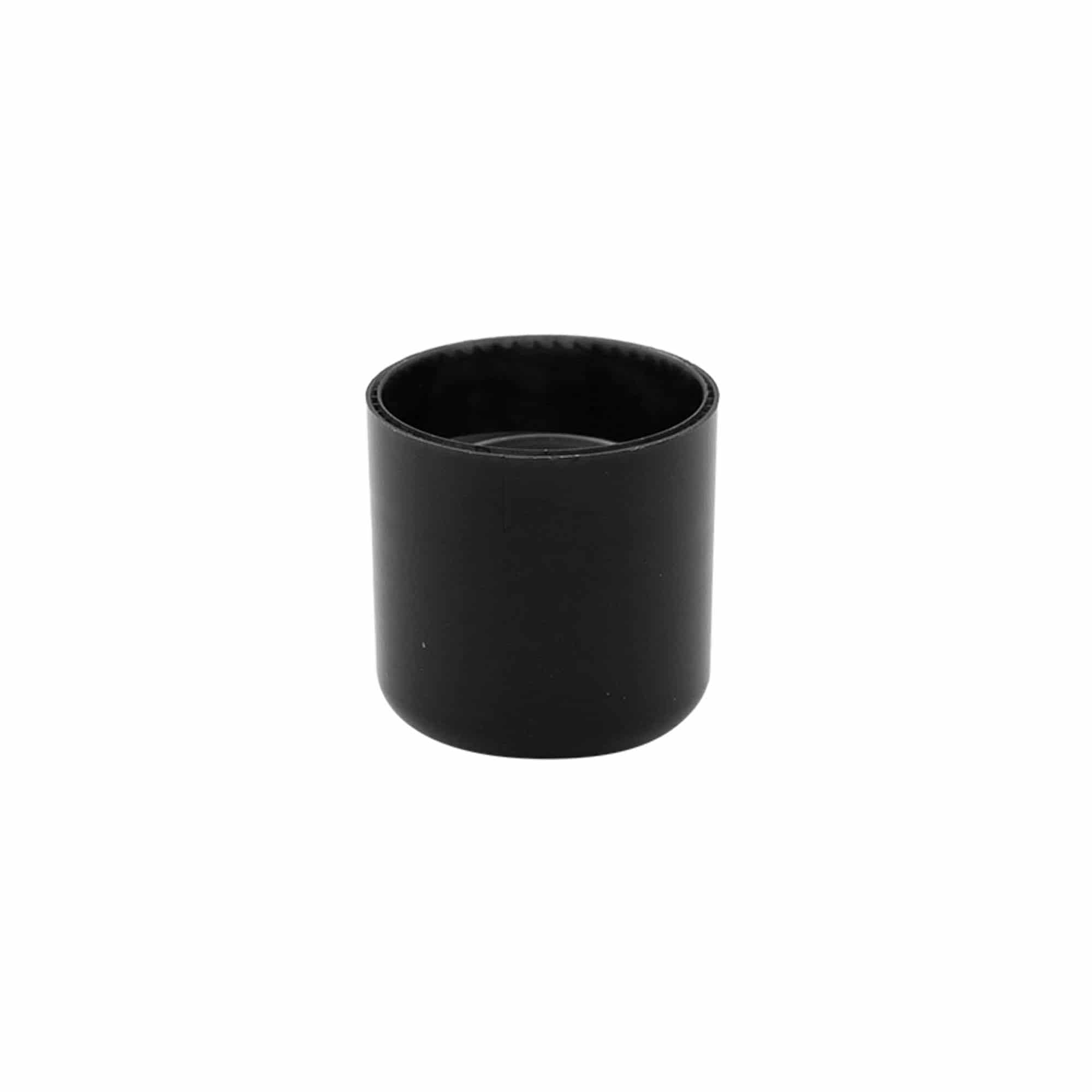 Schraubverschluss mit Spritzeinsatz, PP-Kunststoff, schwarz, für Mündung: 24/410