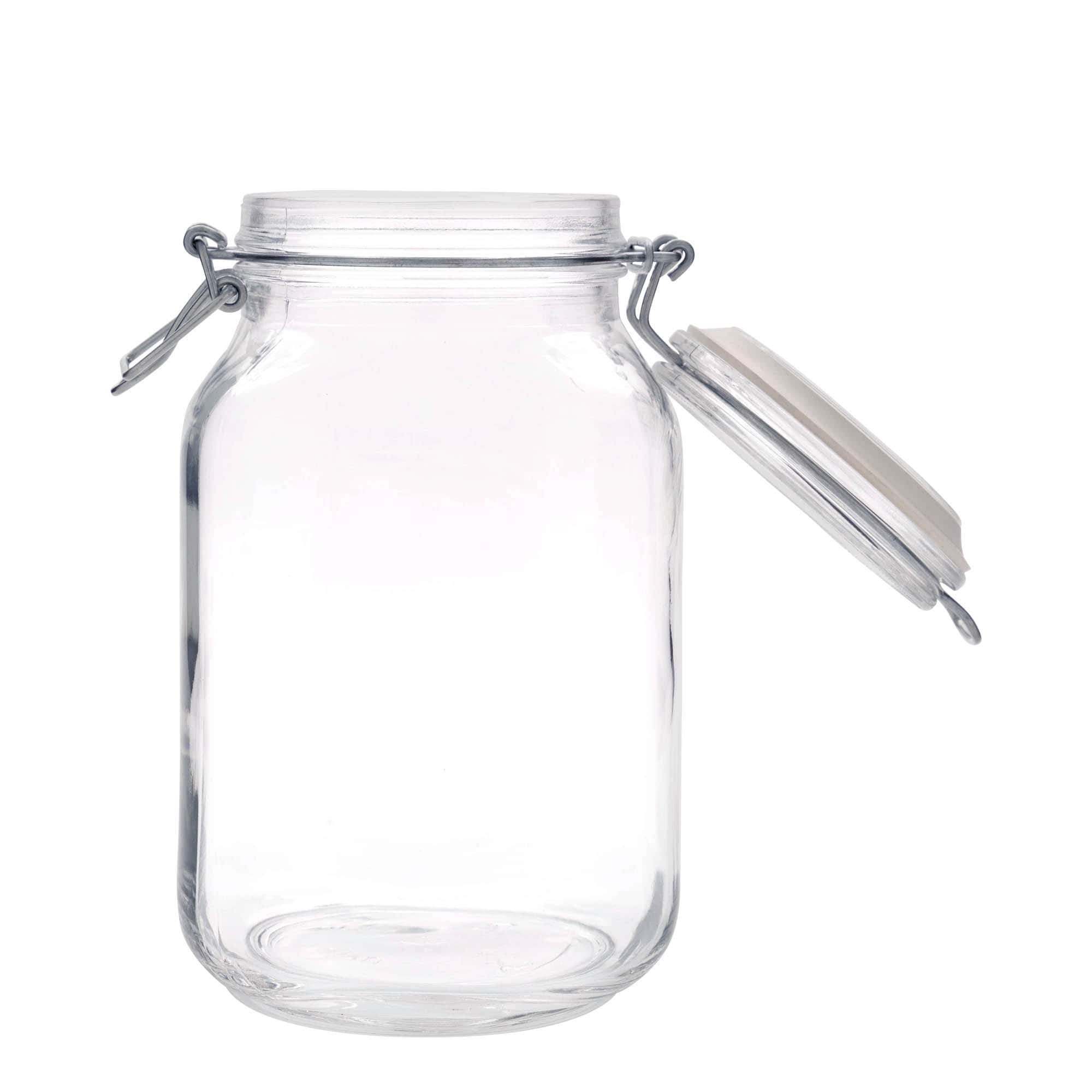2.000 ml Drahtbügelglas „Fido“, quadratisch, Mündung: Drahtbügelverschluss