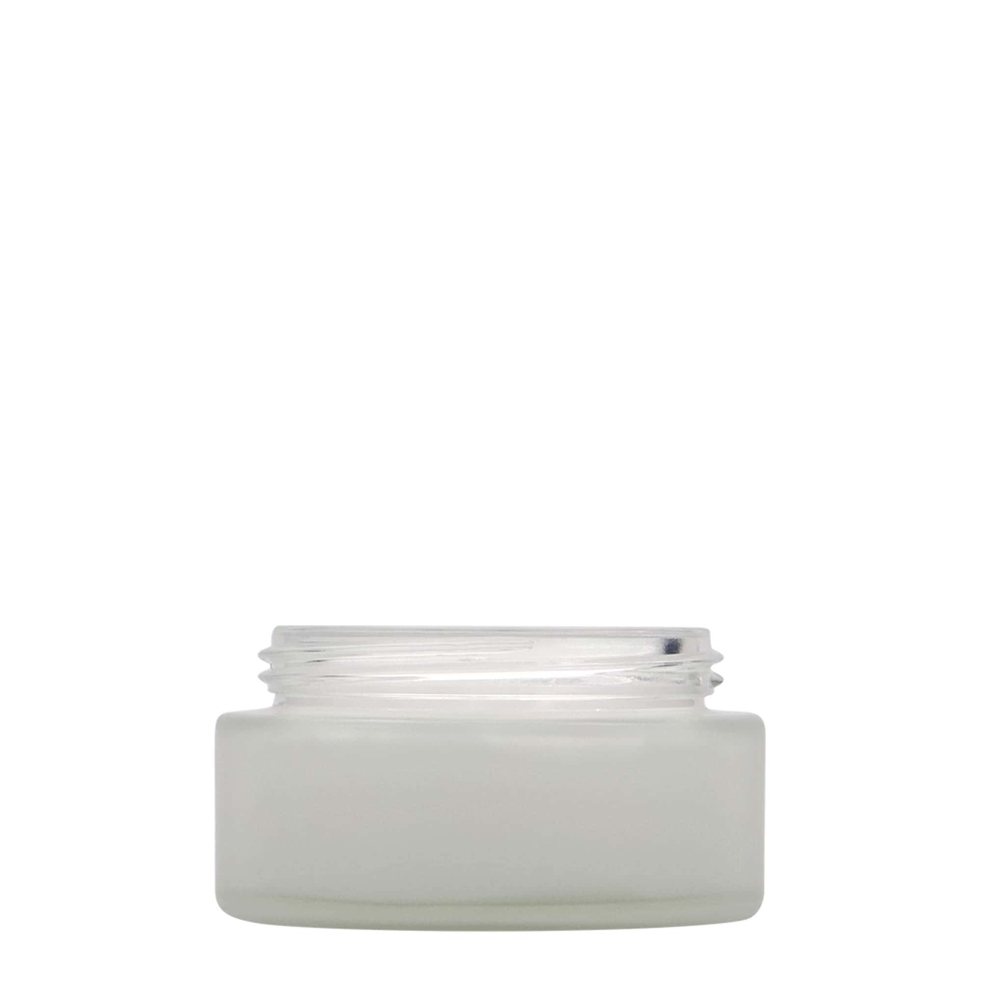100 ml Tiegel „Platin Edition“, Glas, geeist, Mündung: Schraubverschluss