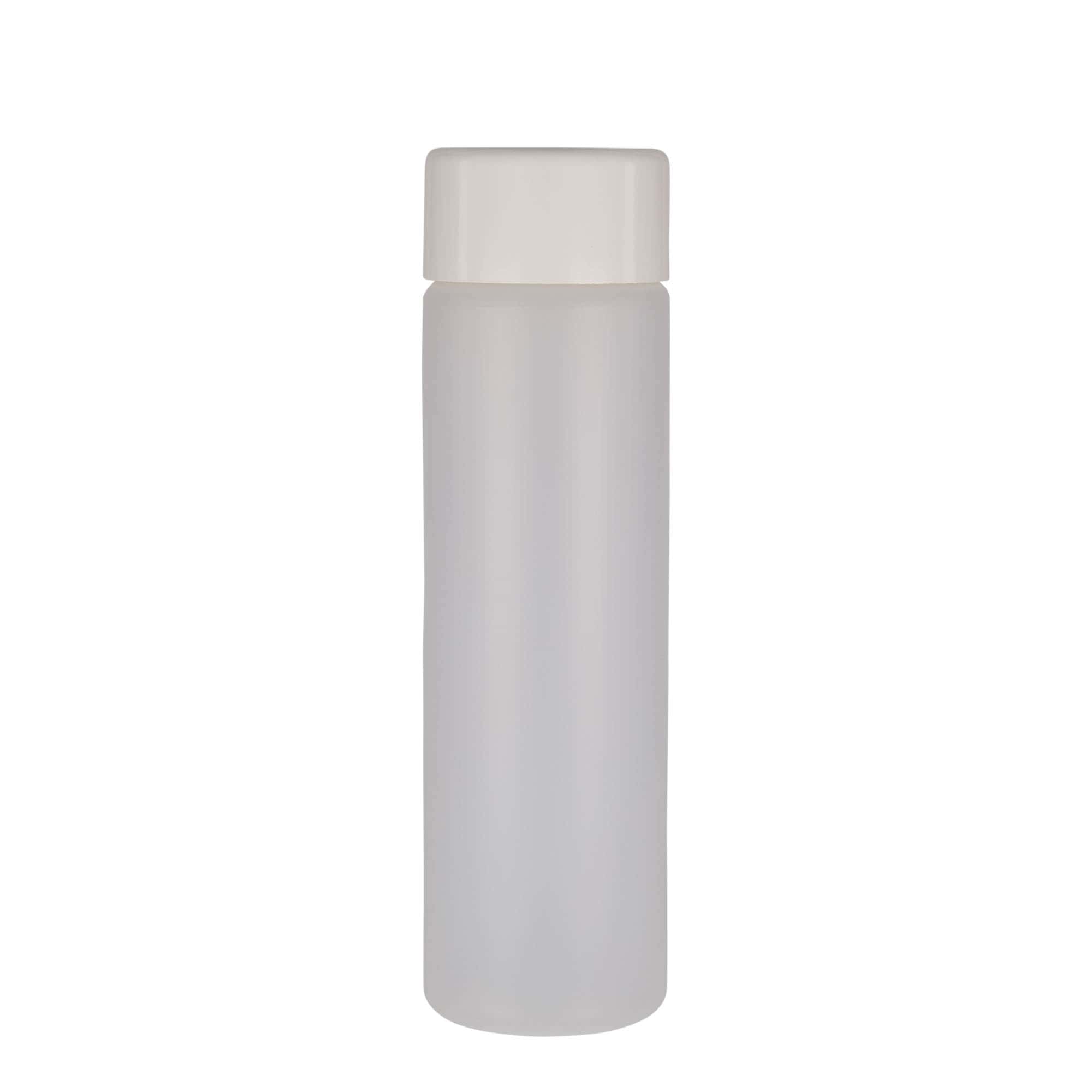 500 ml Rundflasche, PE-Kunststoff, natur, Mündung: Schraubverschluss