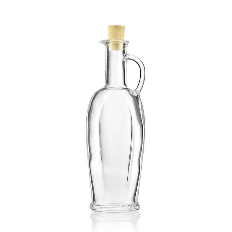 250 ml Glasflasche 'Eleganta', oval, Mündung: Kork