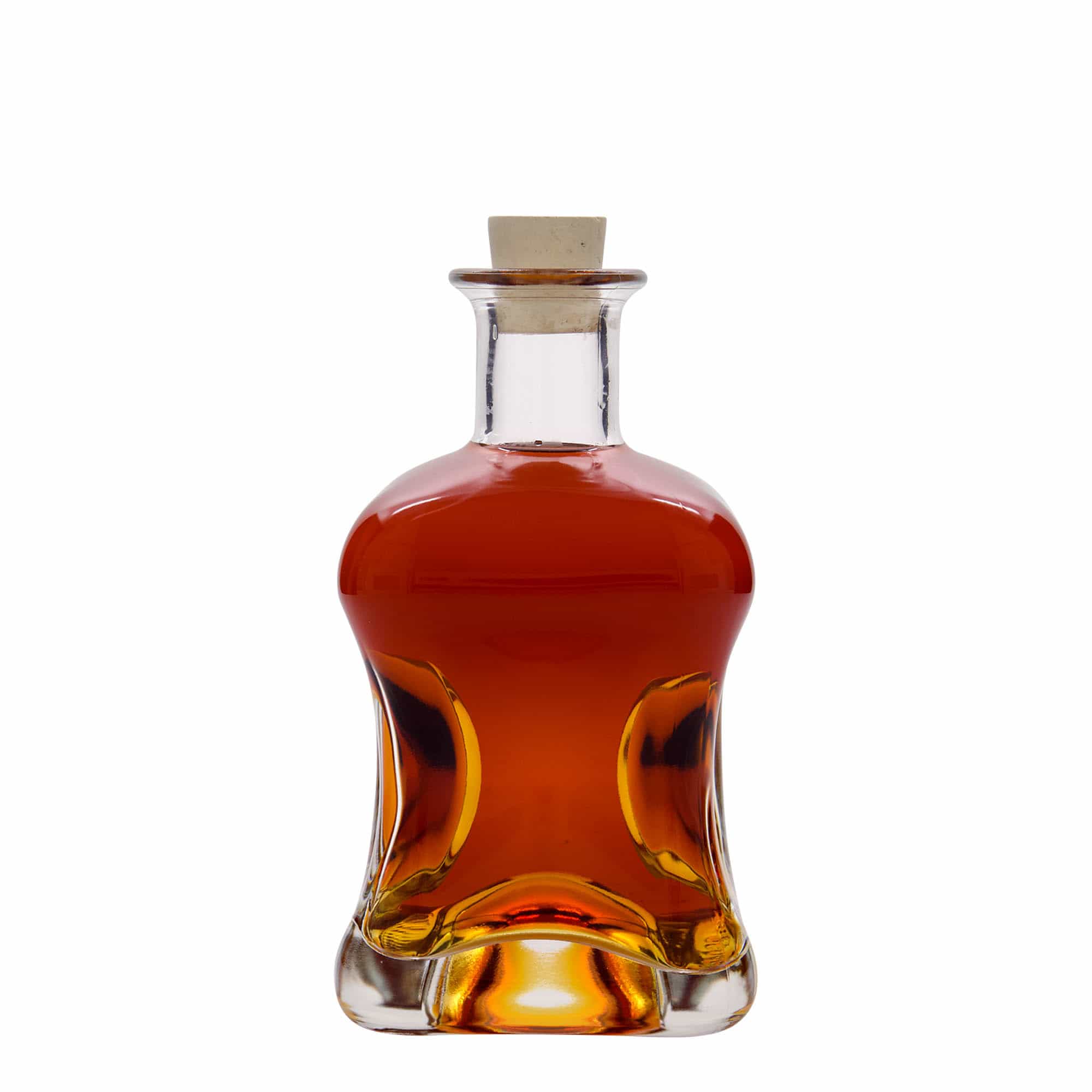 500 ml Glasflasche 'Dublin', quadratisch, Mündung: Kork