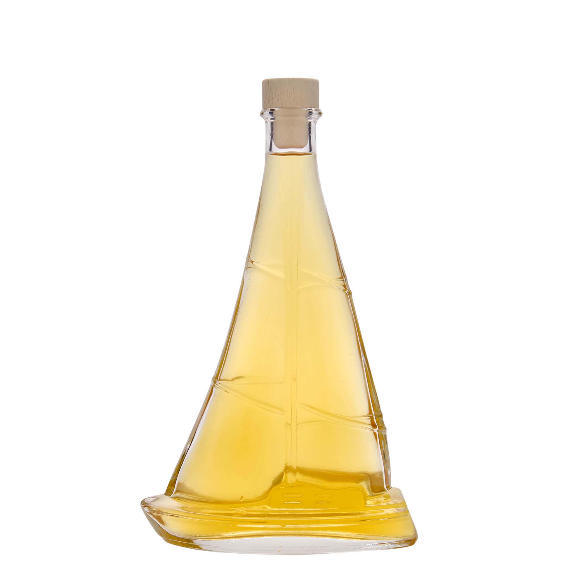 350 ml Glasflasche „Segelboot“, Mündung: Kork