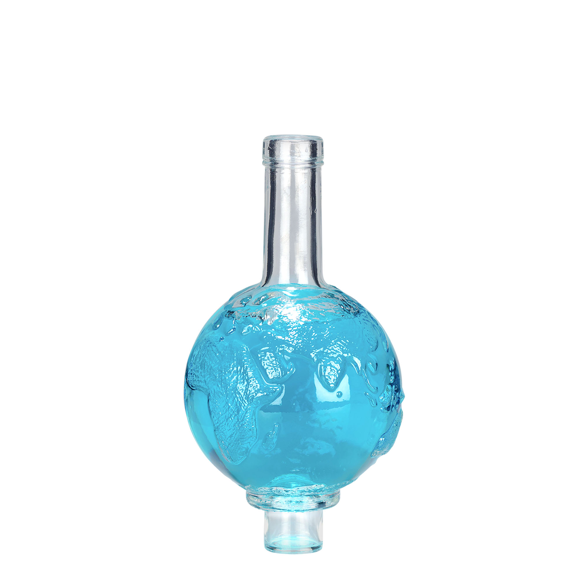 500 ml Glasflasche 'Globus', Mündung: Kork