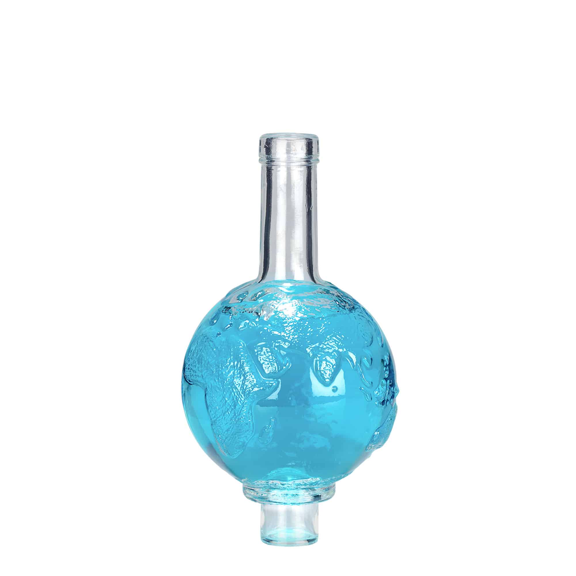 500 ml Glasflasche 'Globus', Mündung: Kork