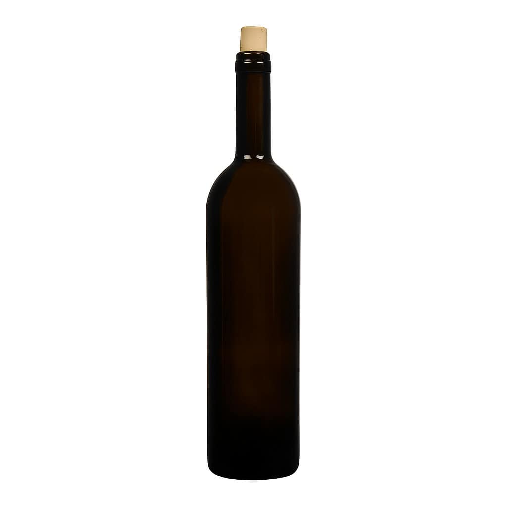 750 ml Weinflasche „Liberty“, antikgrün, Mündung: Kork