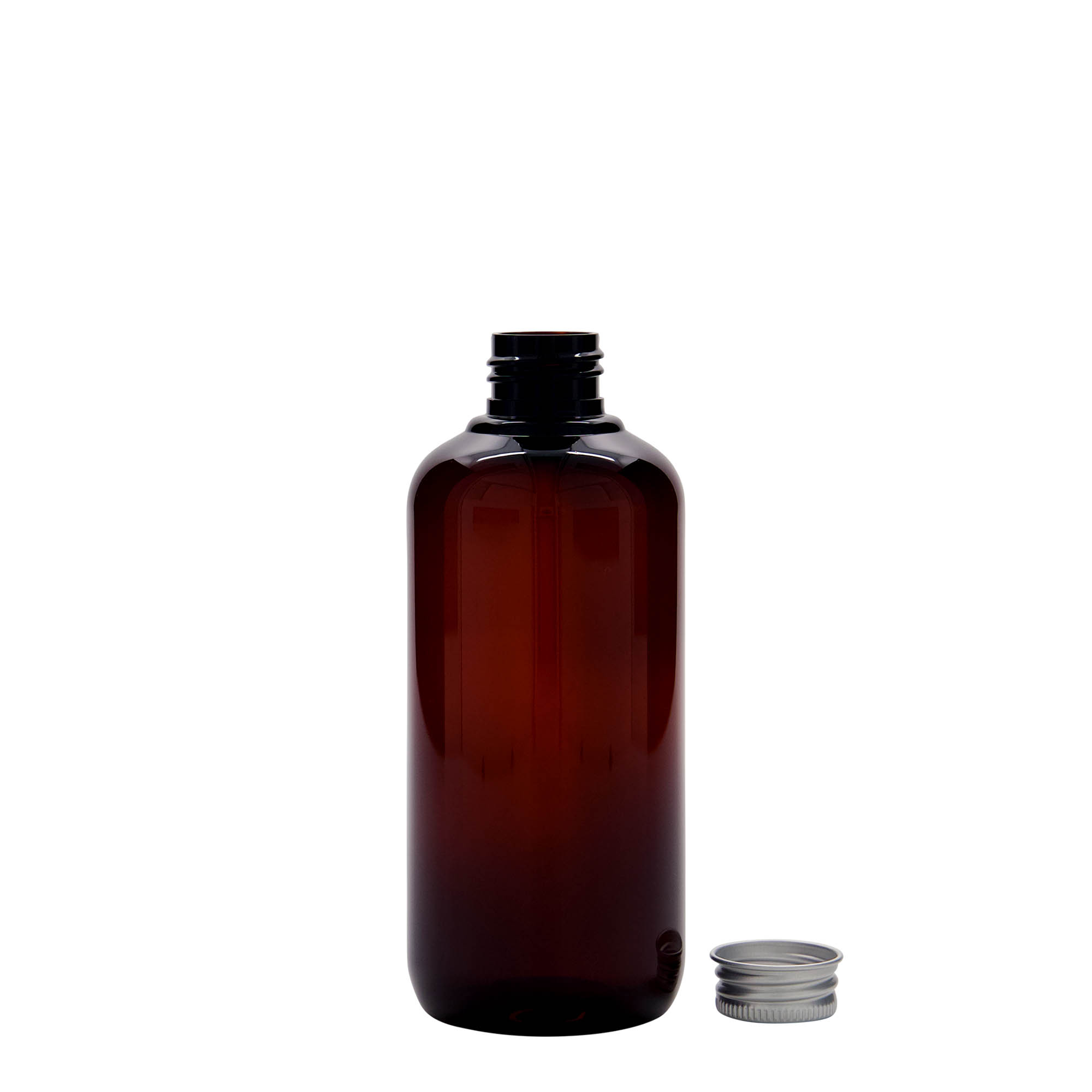 250 ml Recycling-Kunststoffflasche 'Victor's Best', PCR, braun, Mündung: 24/410
