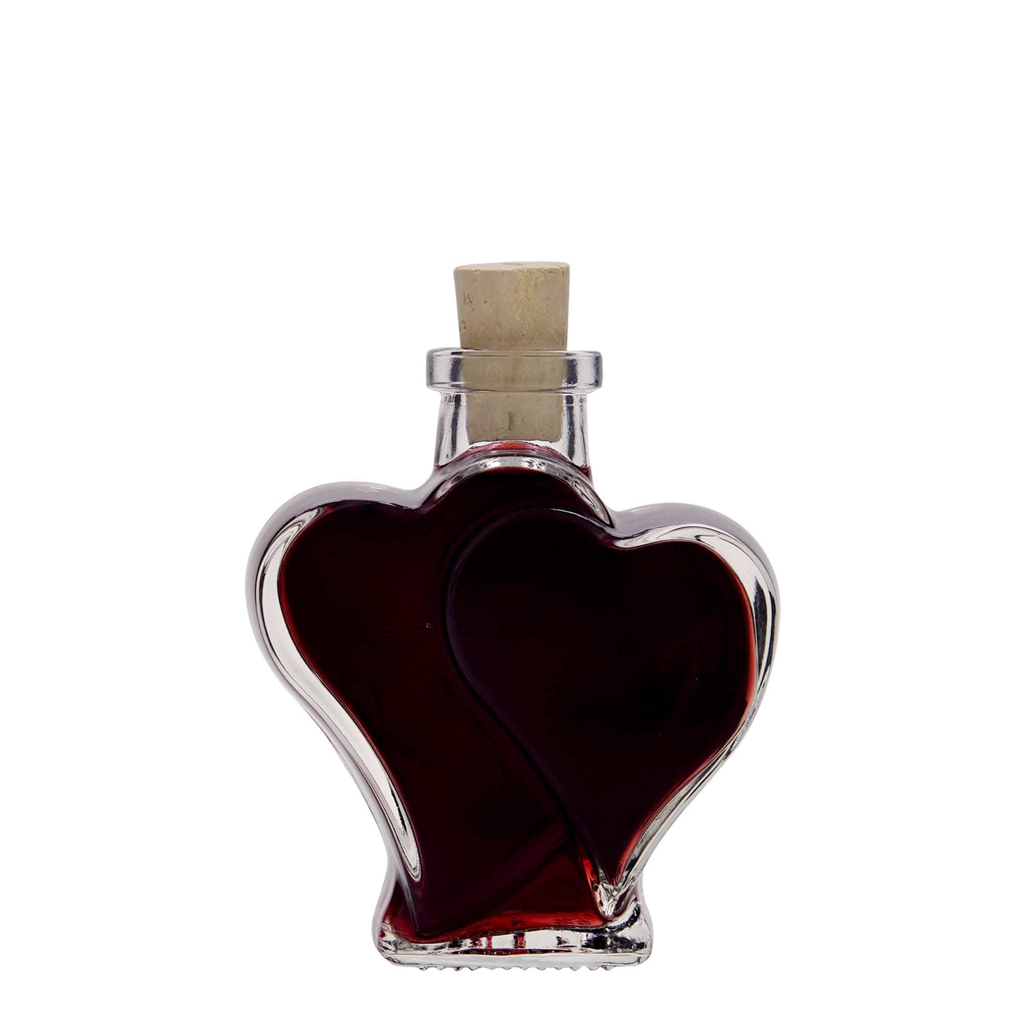 200 ml Glasflasche 'Doppelherz', Mündung: Kork