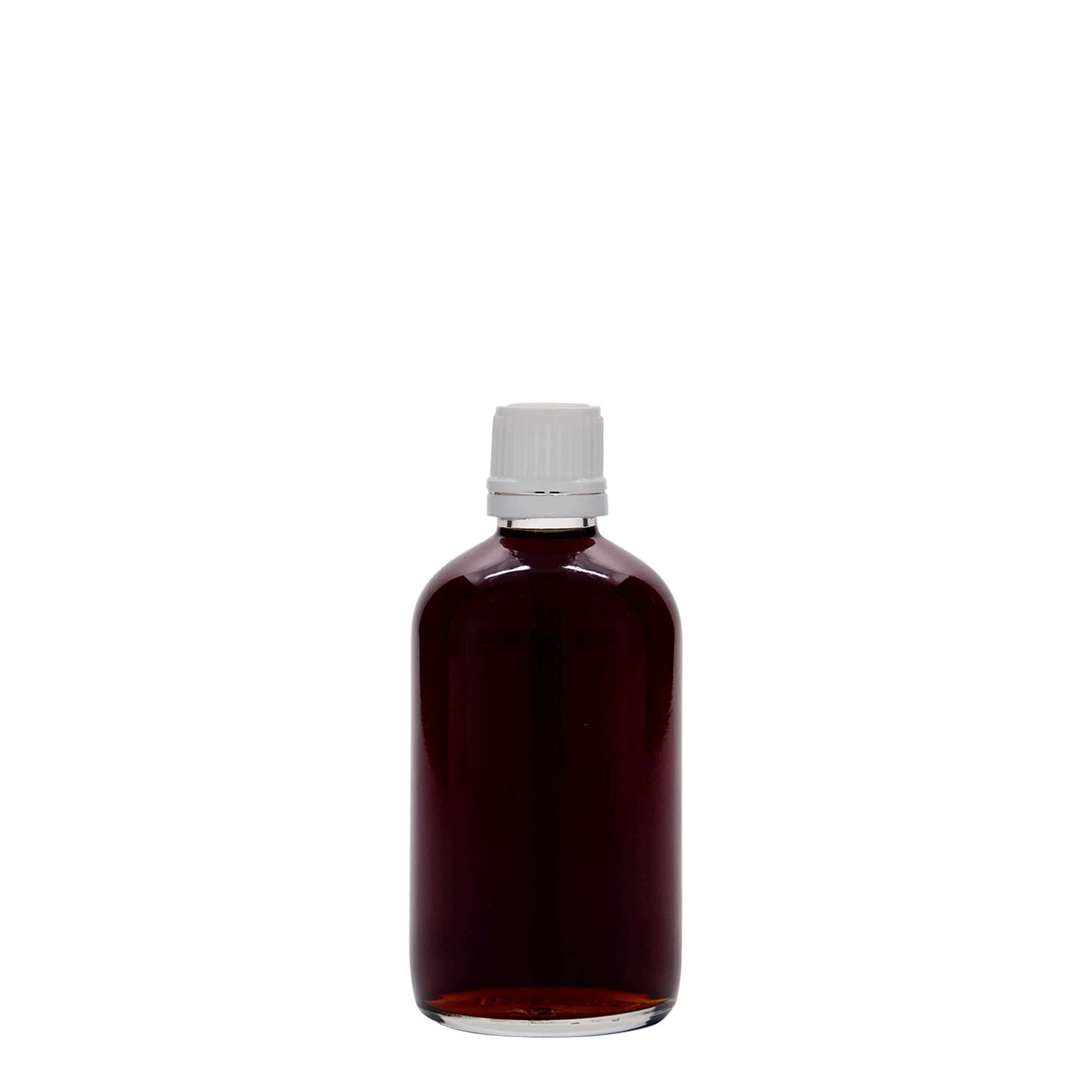 100 ml Medizinflasche, Glas, Mündung: DIN 18