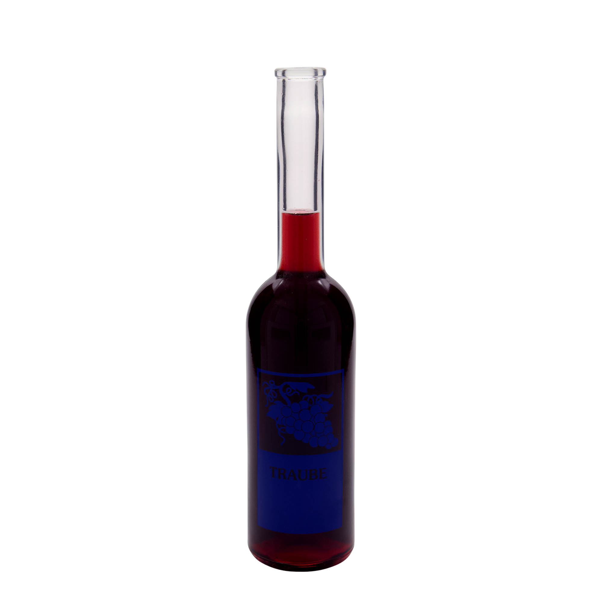 500 ml Glasflasche 'Opera', Motiv: Traube, Mündung: Kork 500 ml Glasflasche 'Opera', Motiv: Traube, Mündung: Kork