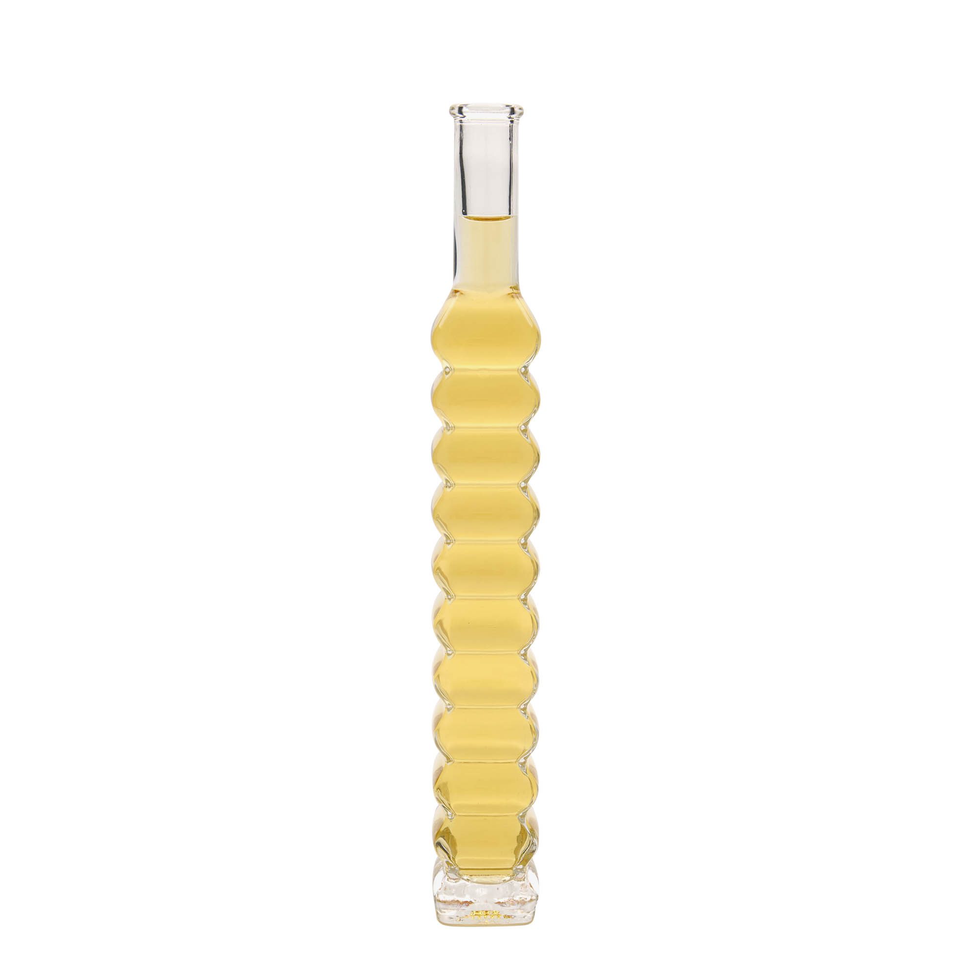 200 ml Glasflasche 'Roma', quadratisch, Mündung: Kork 200 ml Glasflasche 'Roma', quadratisch, Mündung: Kork