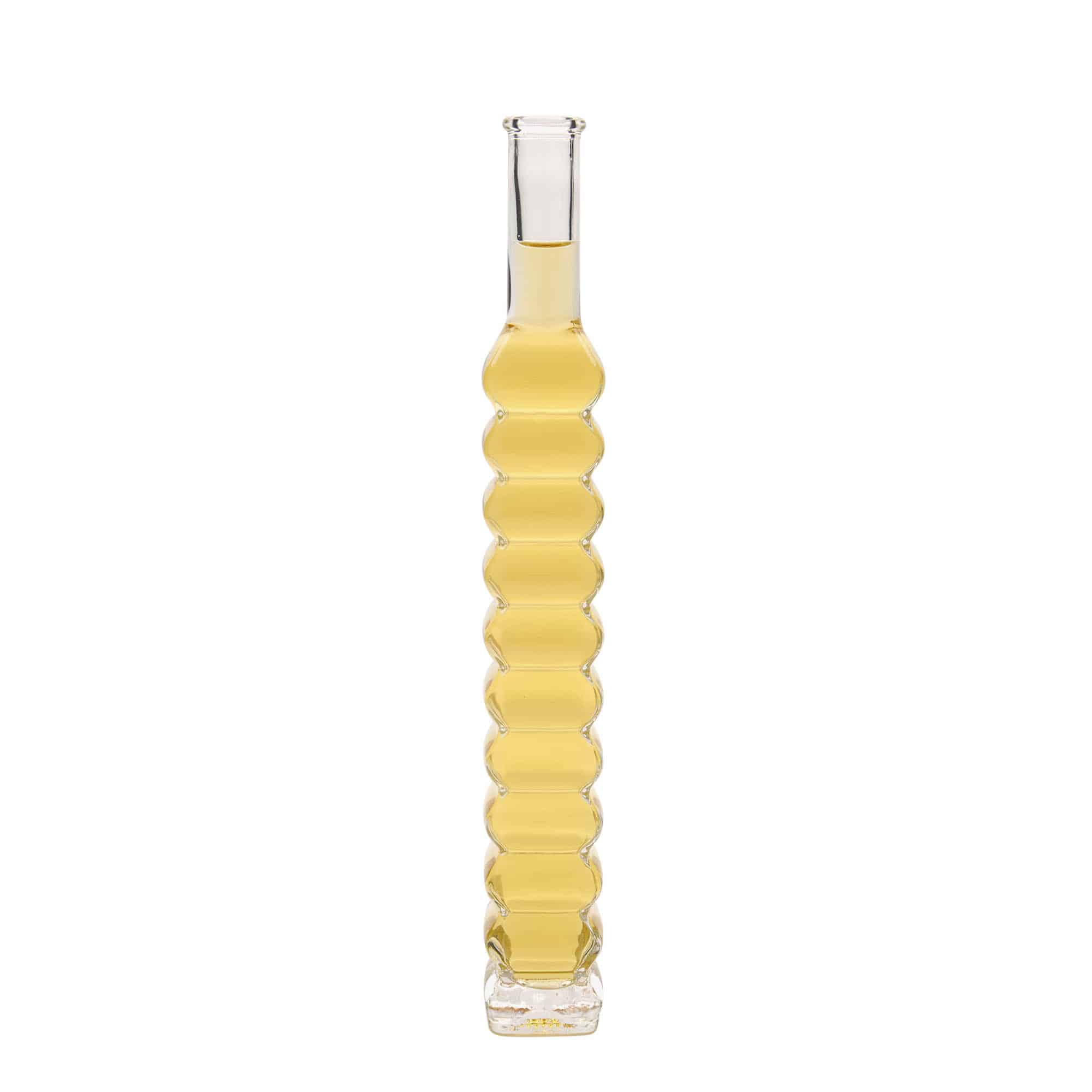 200 ml Glasflasche 'Roma', quadratisch, Mündung: Kork