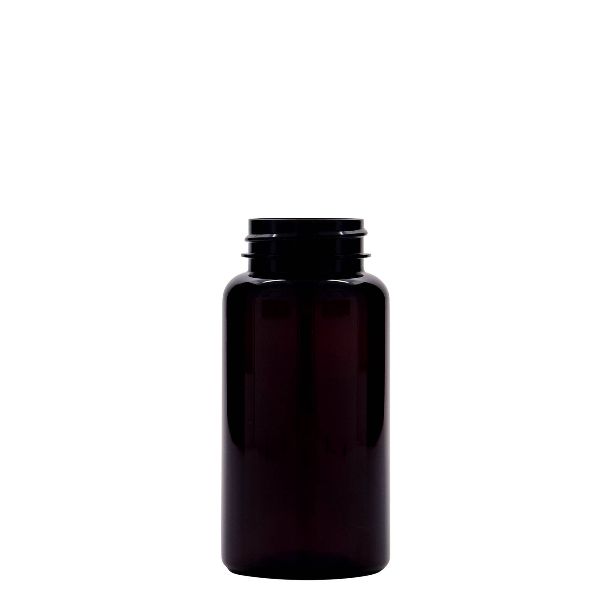 150 ml PET-Packer, Kunststoff, braun, Mündung: 38/400