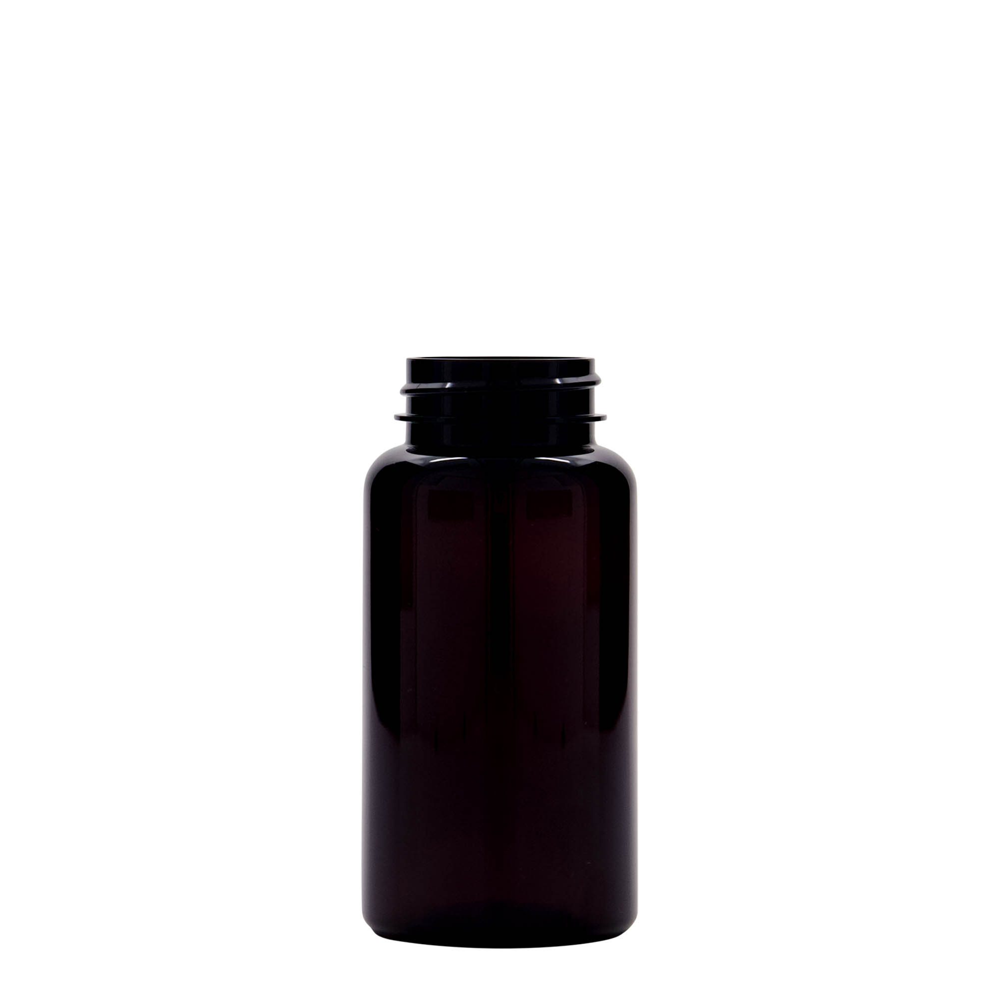 150 ml PET-Packer, Kunststoff, braun, Mündung: 38/400
