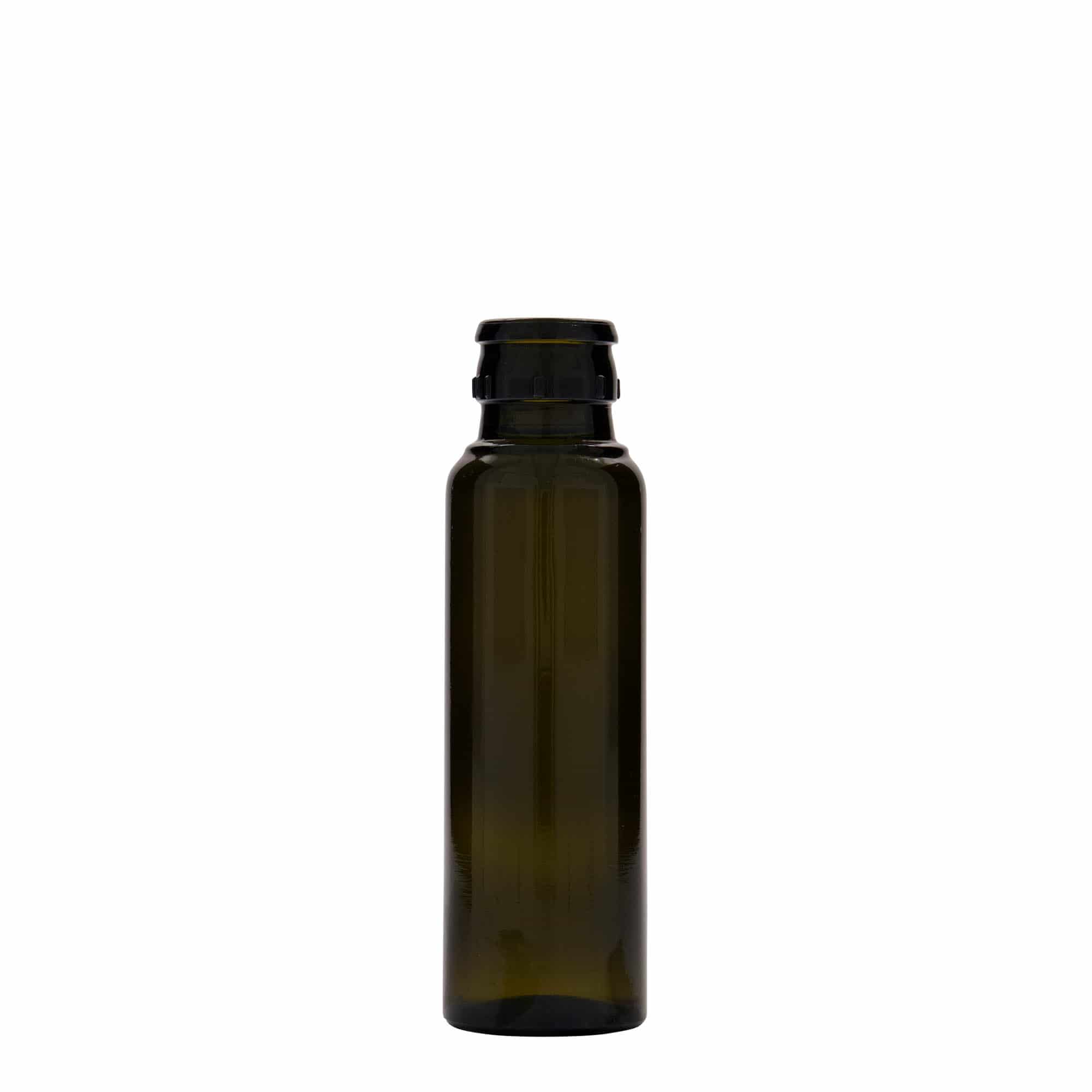 100 ml Essig-/Ölflasche „Willy New“, Glas, antikgrün, Mündung: DOP