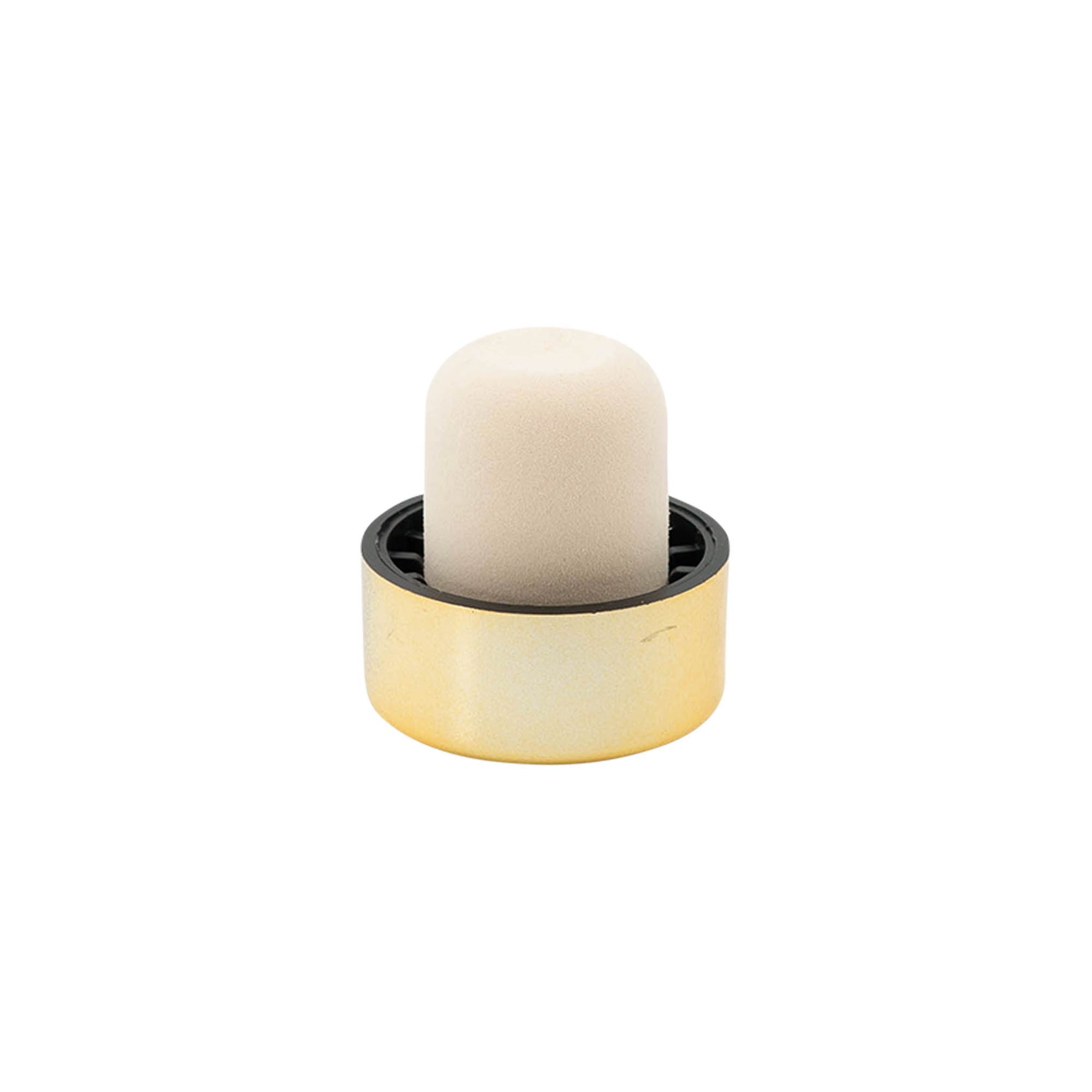 Griffkorken 19 mm, Kunststoff, gold, für Mündung: Kork