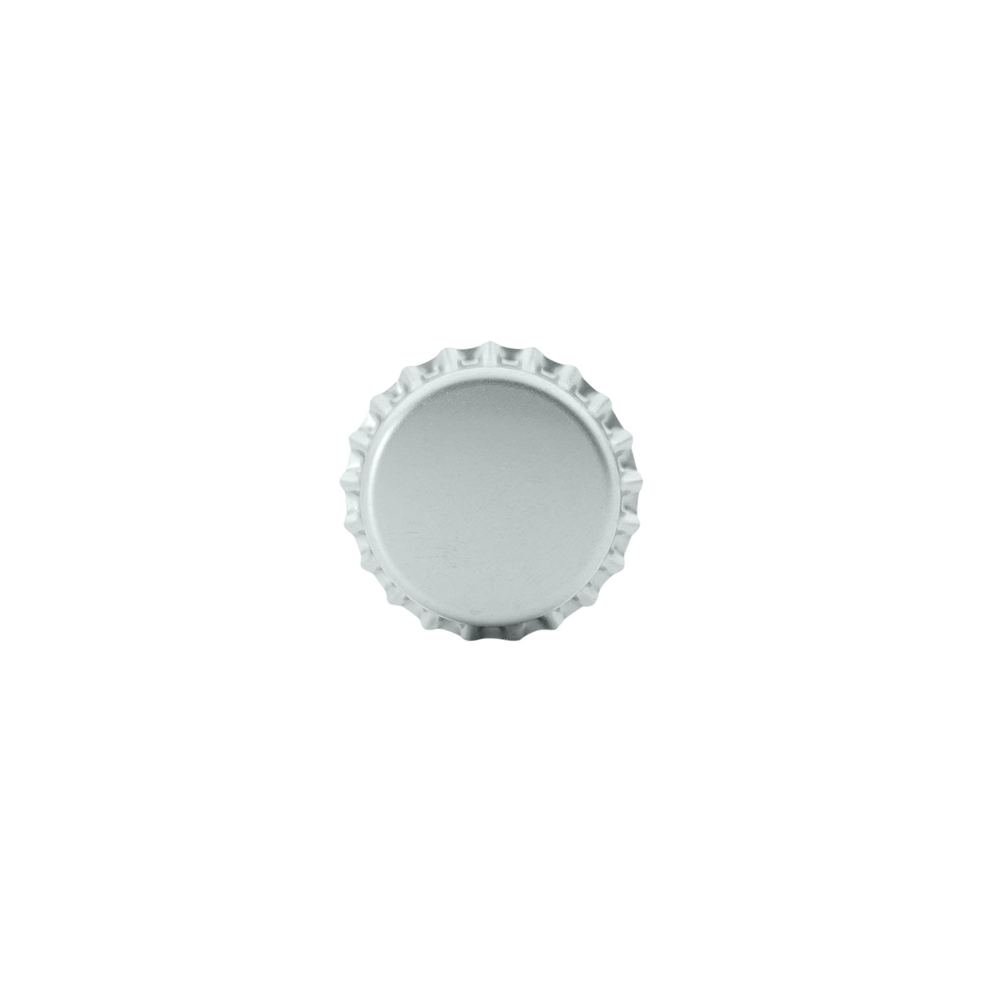 Kronkorken 26 mm, Metall, silber Kronkorken 26 mm, Metall, silber
