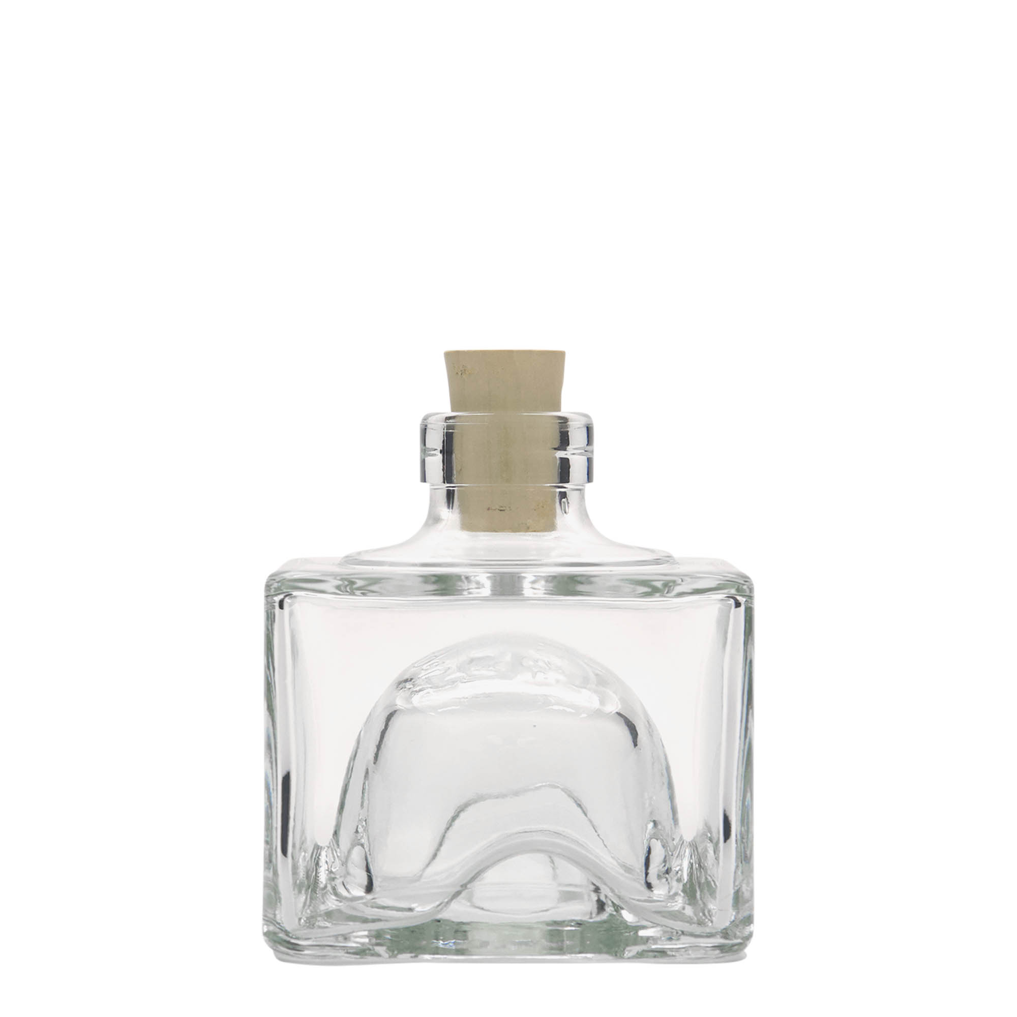 200 ml Glasflasche „Cocolores“, quadratisch, Mündung: Kork
