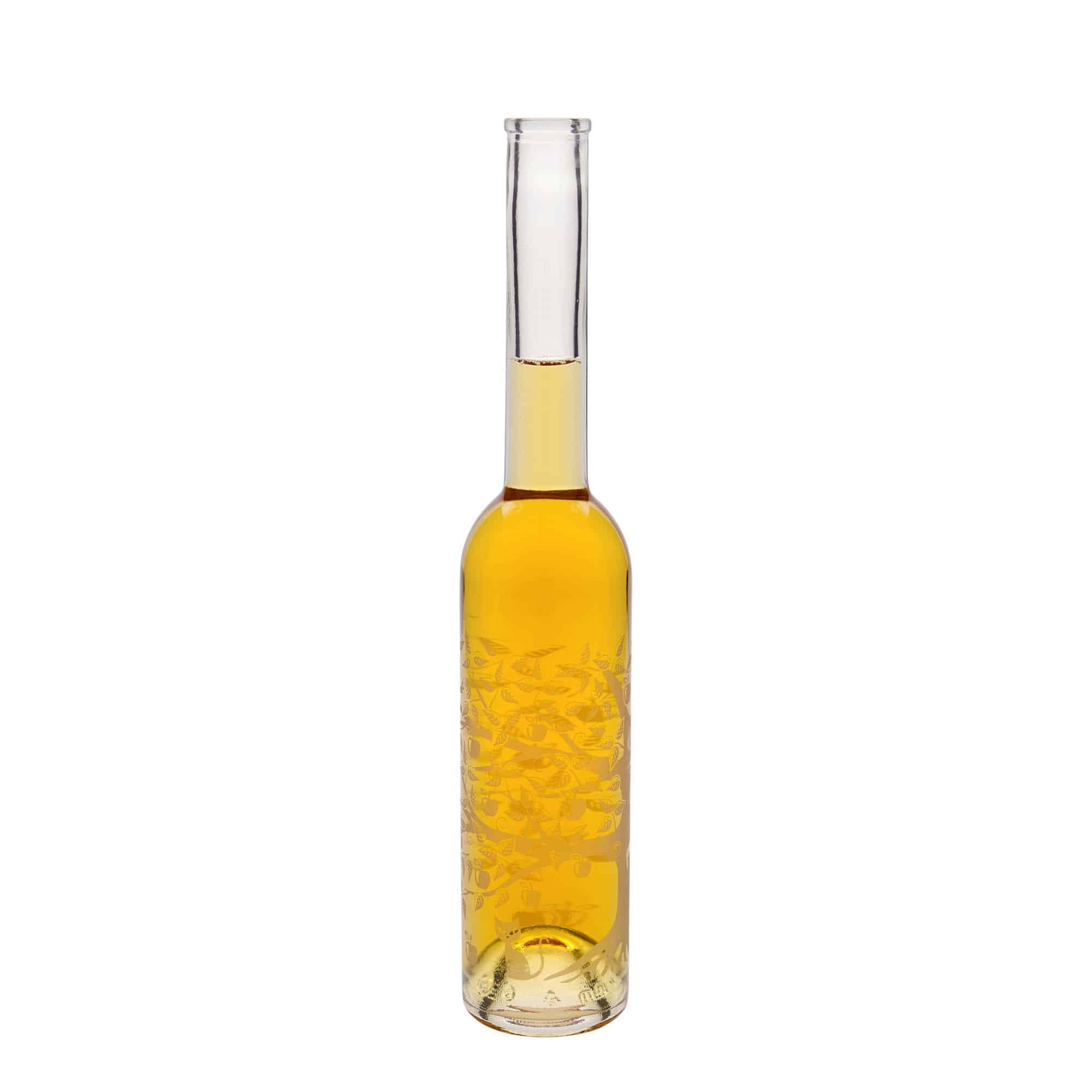 350 ml Glasflasche 'Opera', Motiv: Apfelbaum, Mündung: Kork 350 ml Glasflasche 'Opera', Motiv: Apfelbaum, Mündung: Kork