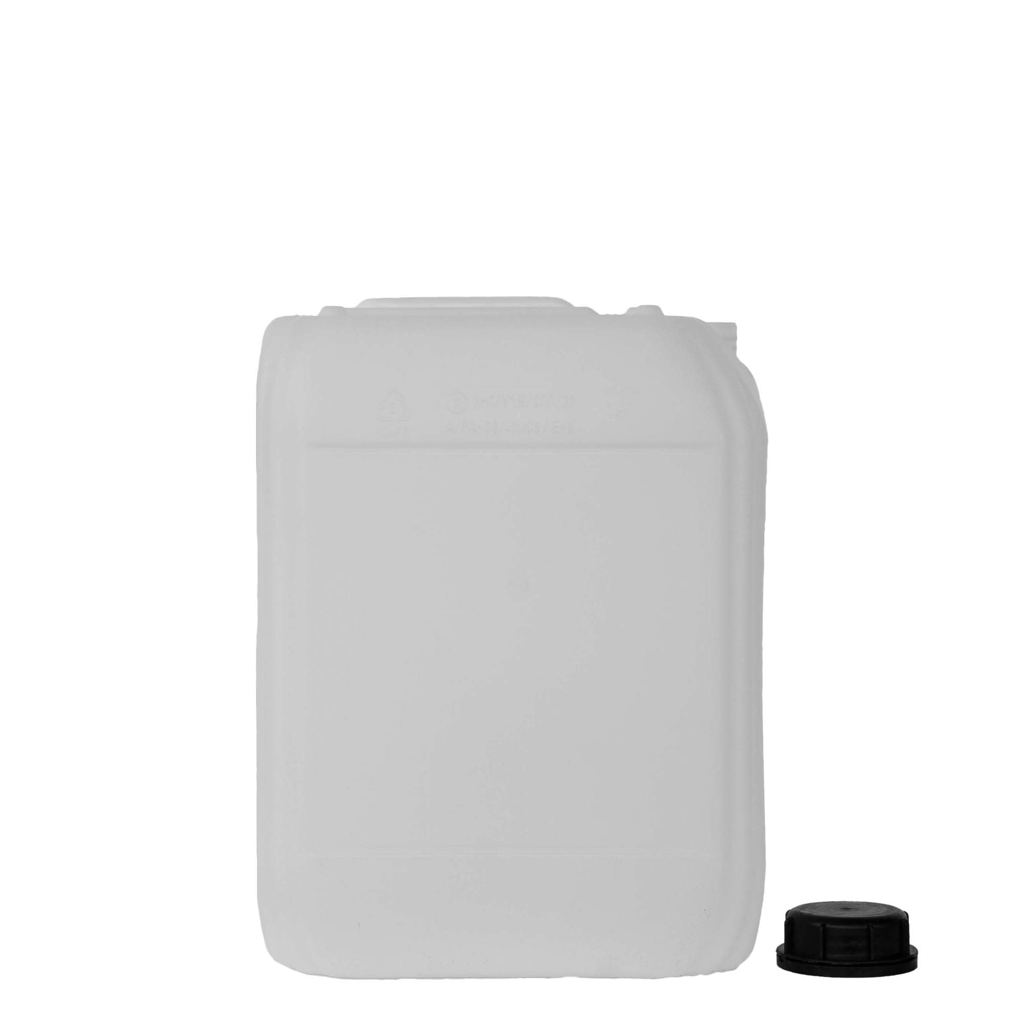 20 l Kanister, rechteckig, HDPE-Kunststoff, natur, Mündung: ND 60