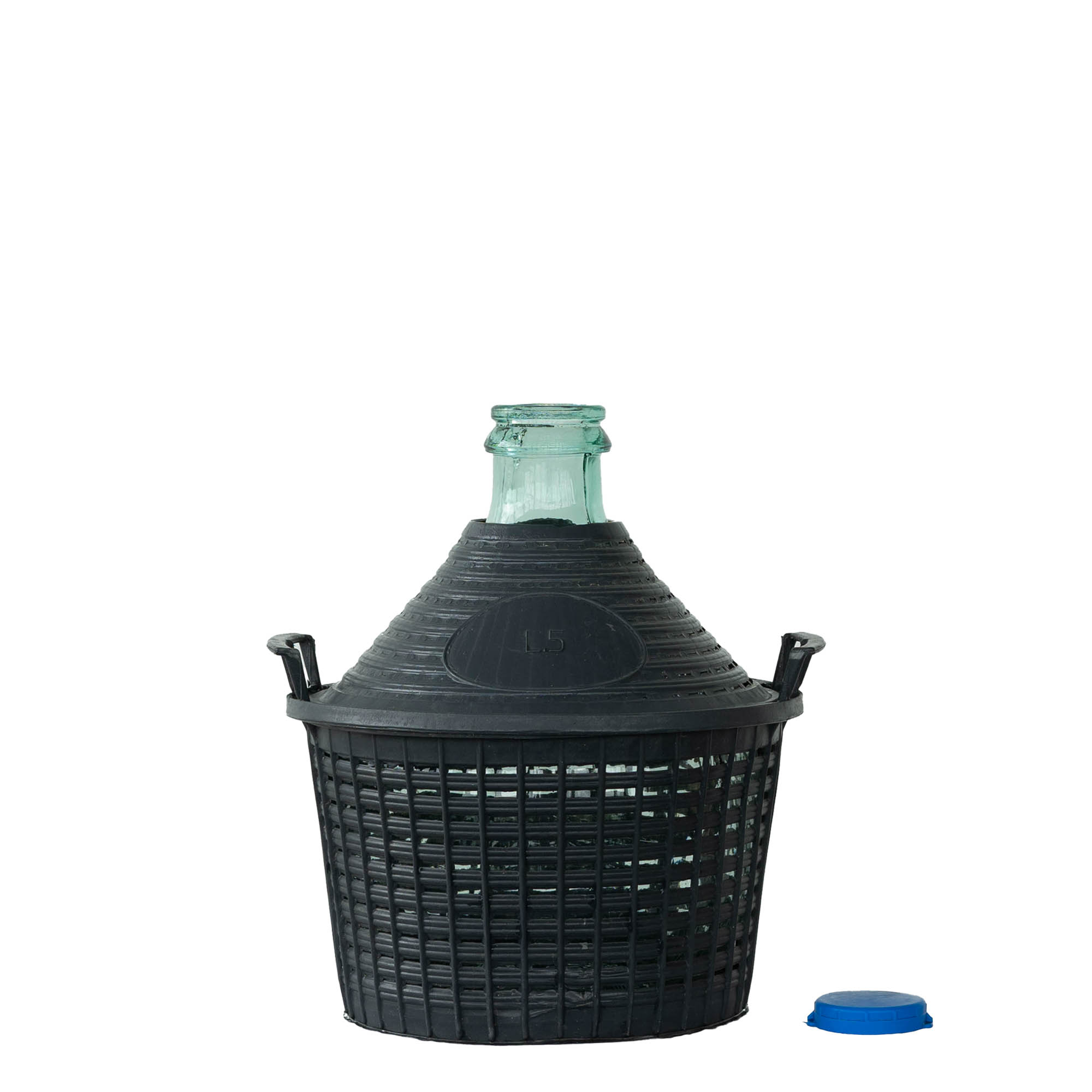 5 l Ballonflasche Enghals, Glas, Mündung: Stülpdeckel 5 l Ballonflasche Enghals, Glas, Mündung: Stülpdeckel