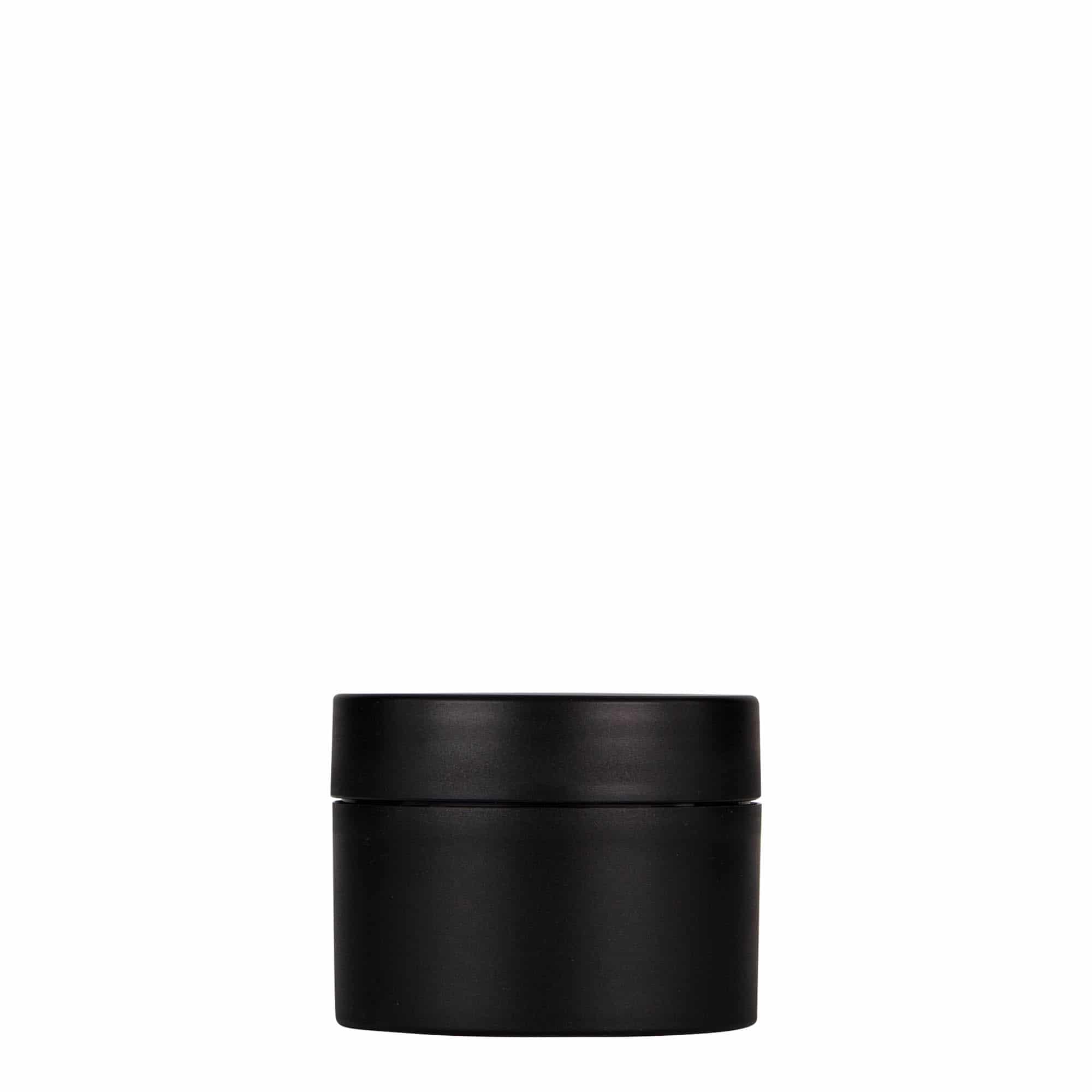 50 ml Kunststoffdose 'Antonella', PP, schwarz, Mündung: Schraubverschluss
