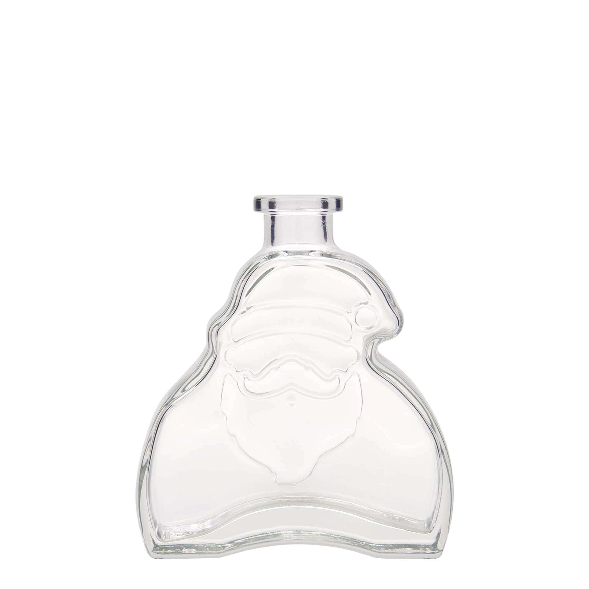200 ml Glasflasche 'Santa Claus', Mündung: Kork