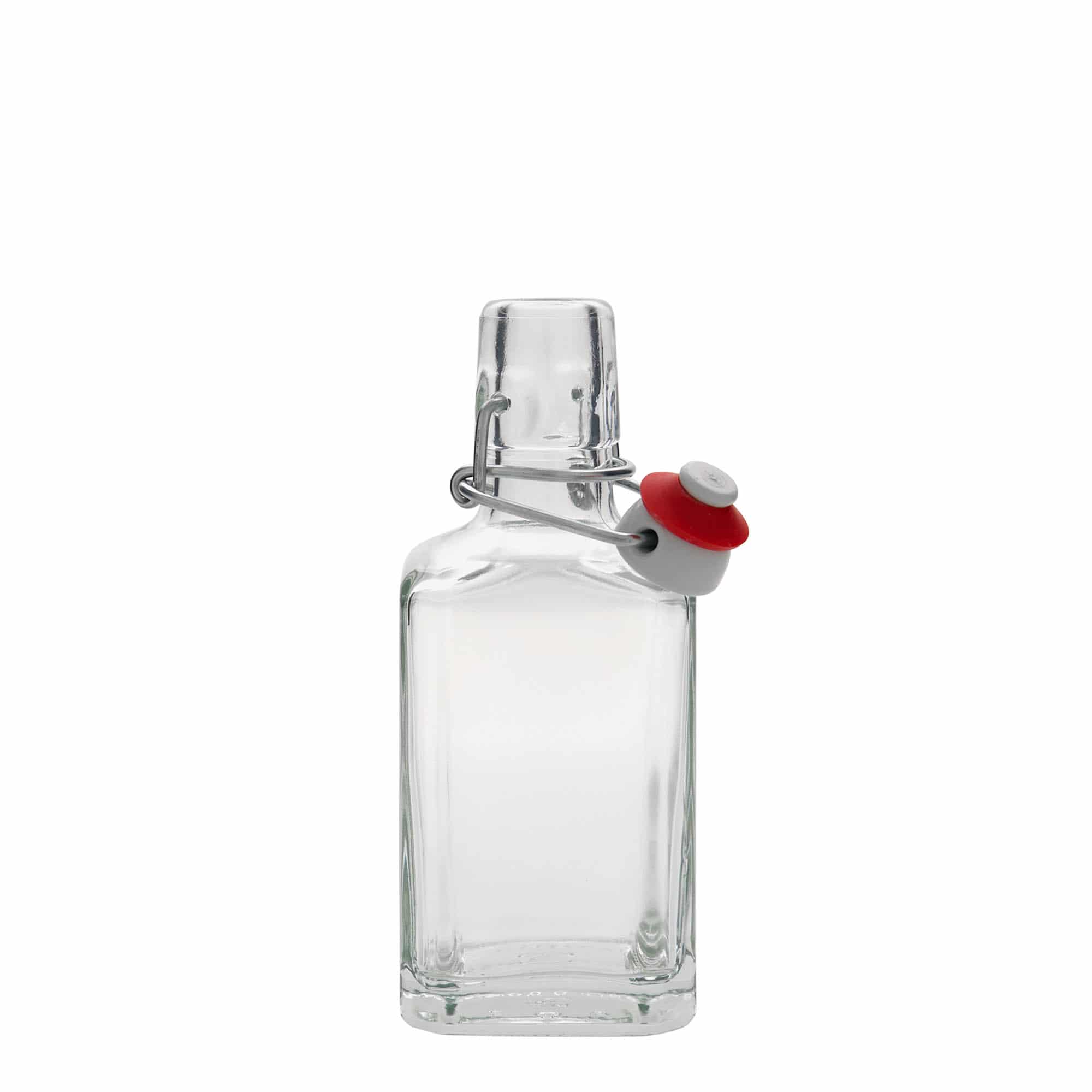 250 ml Glasflasche 'Rialto', quadratisch, Mündung: Bügelverschluss 250 ml Glasflasche 'Rialto', quadratisch, Mündung: Bügelverschluss