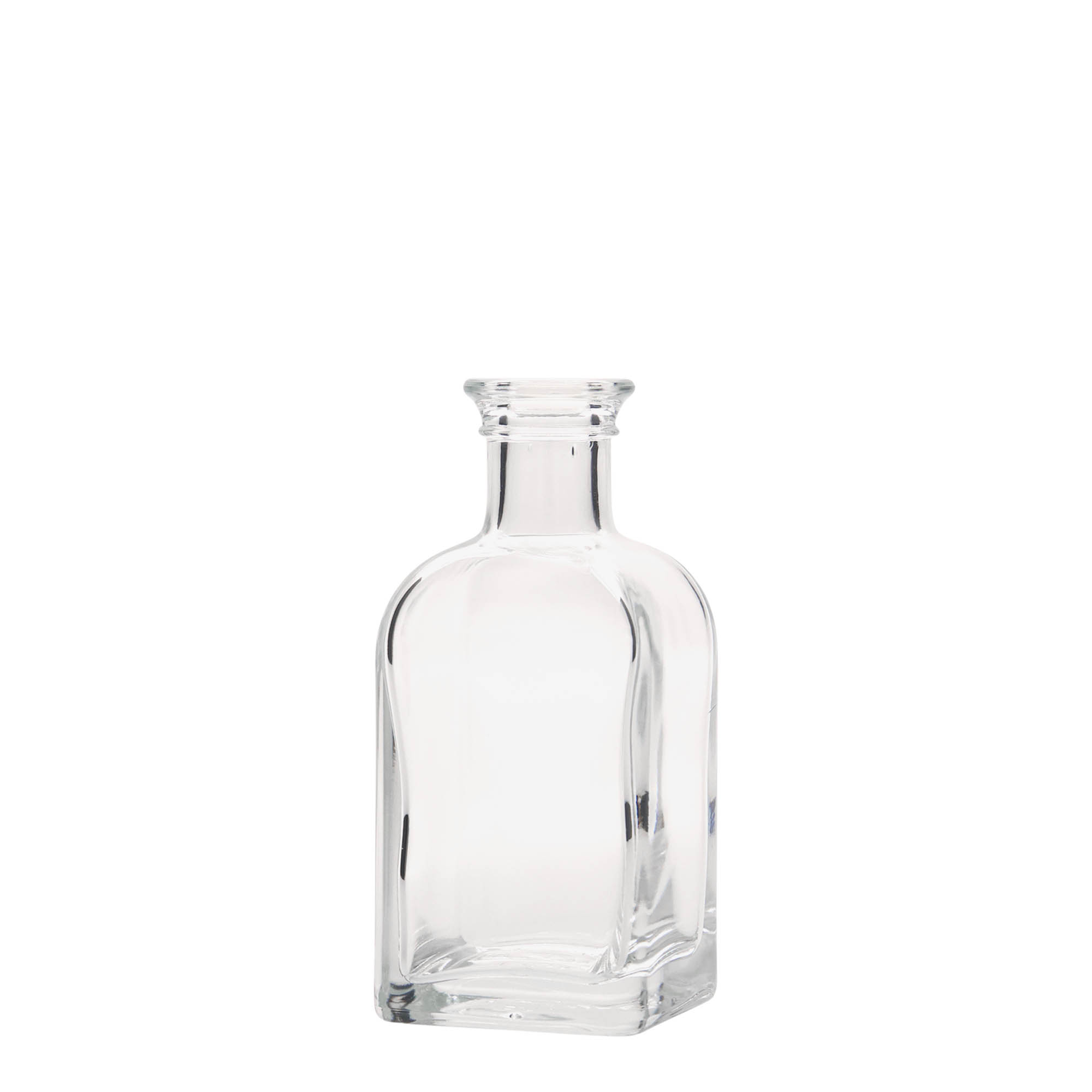 100 ml Glasflasche Apotheker Carré, quadratisch, Mündung: Kork 100 ml Glasflasche Apotheker Carré, quadratisch, Mündung: Kork