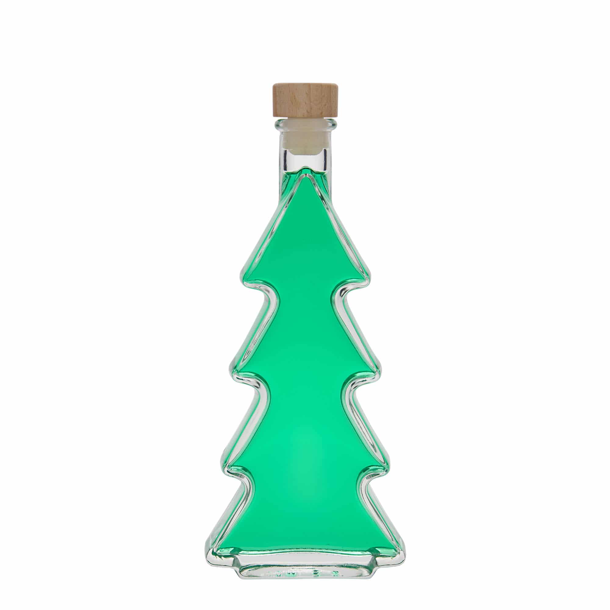 200 ml Glasflasche „Tannenbaum“, Mündung: Kork