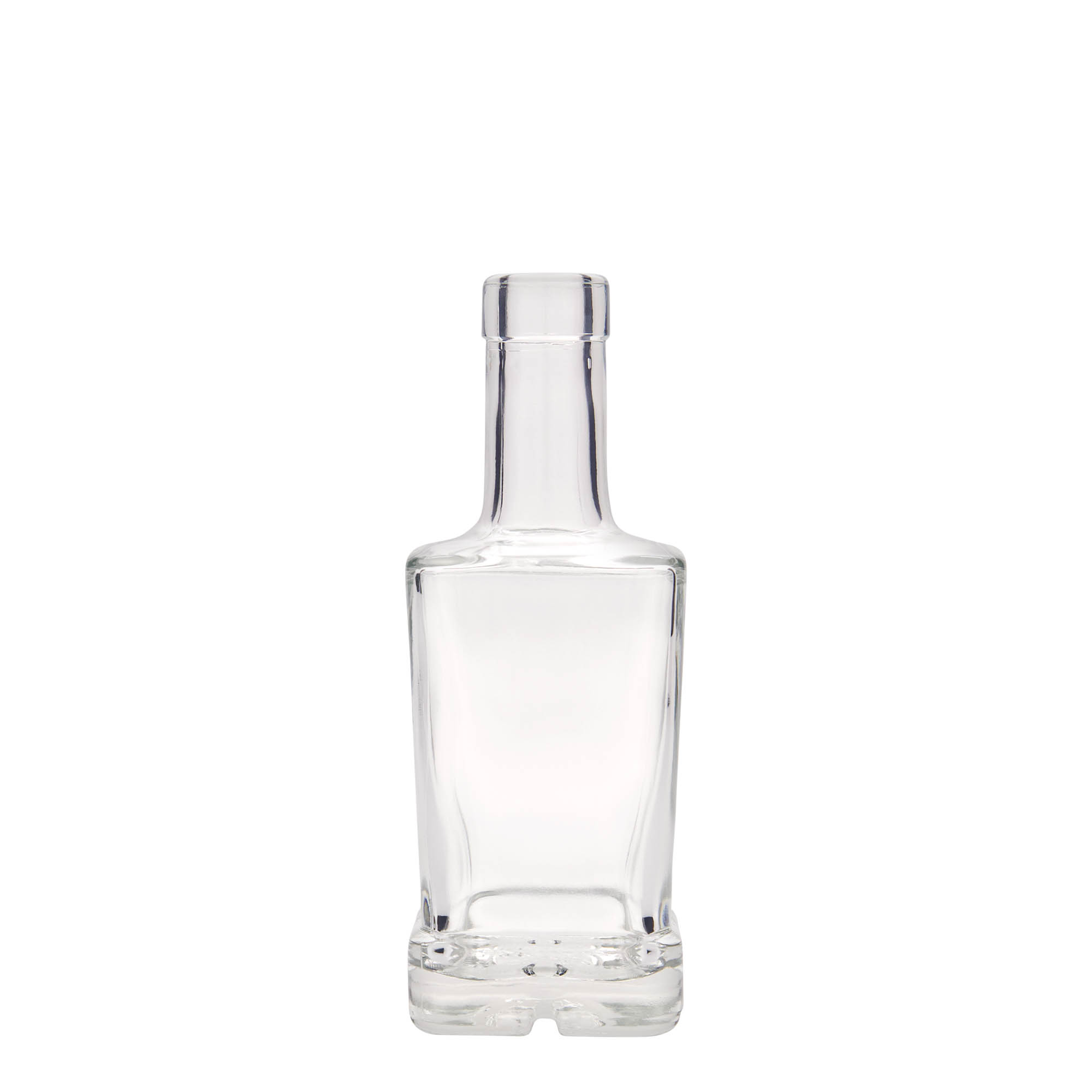 250 ml Glasflasche „Rene“, quadratisch, Mündung: Kork