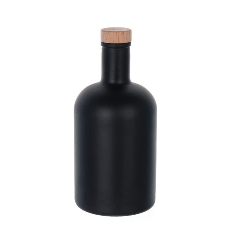 700 ml Glasflasche 'Gerardino', schwarz, Mündung: Kork