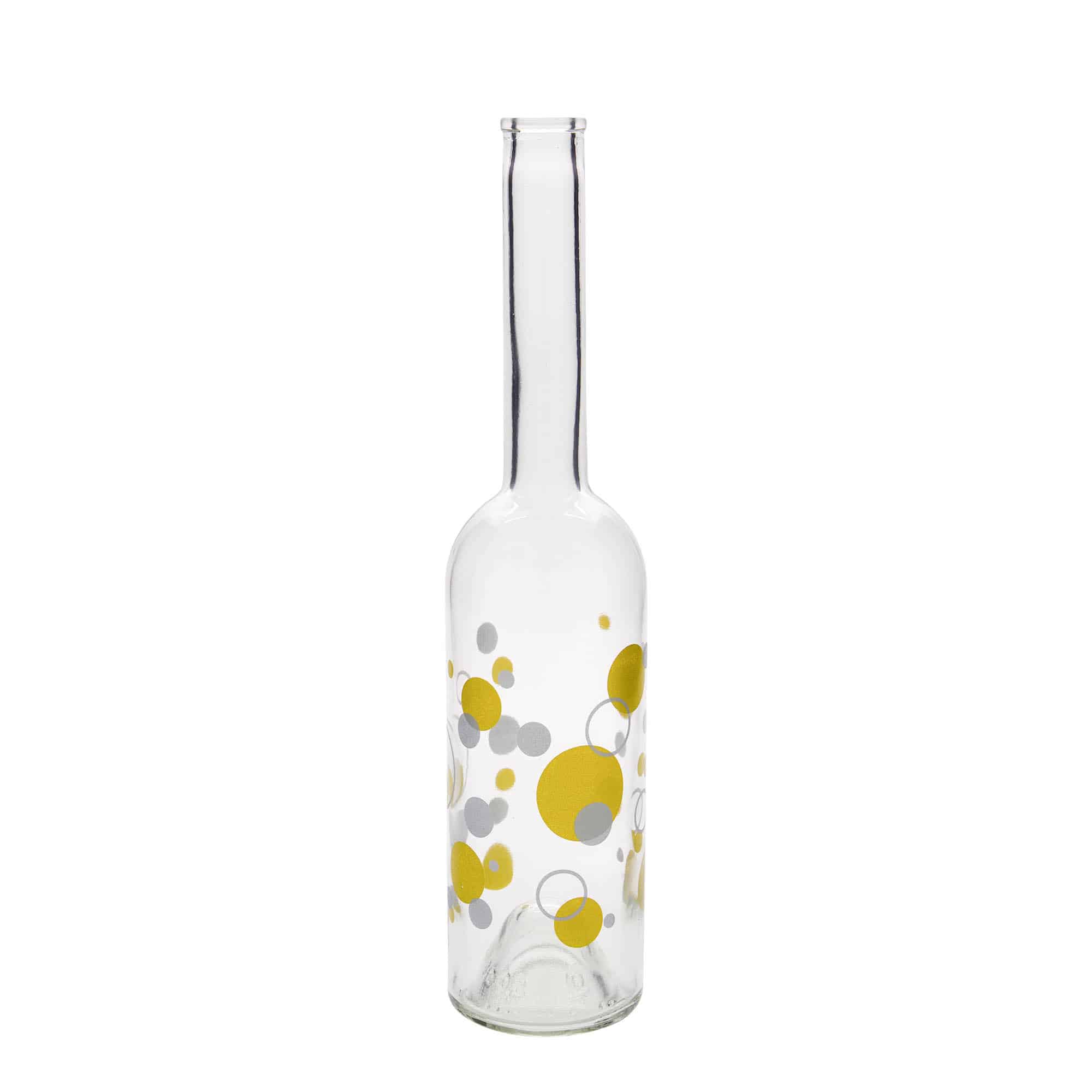 500 ml Glasflasche „Opera“, Motiv: Punkte, Mündung: Kork