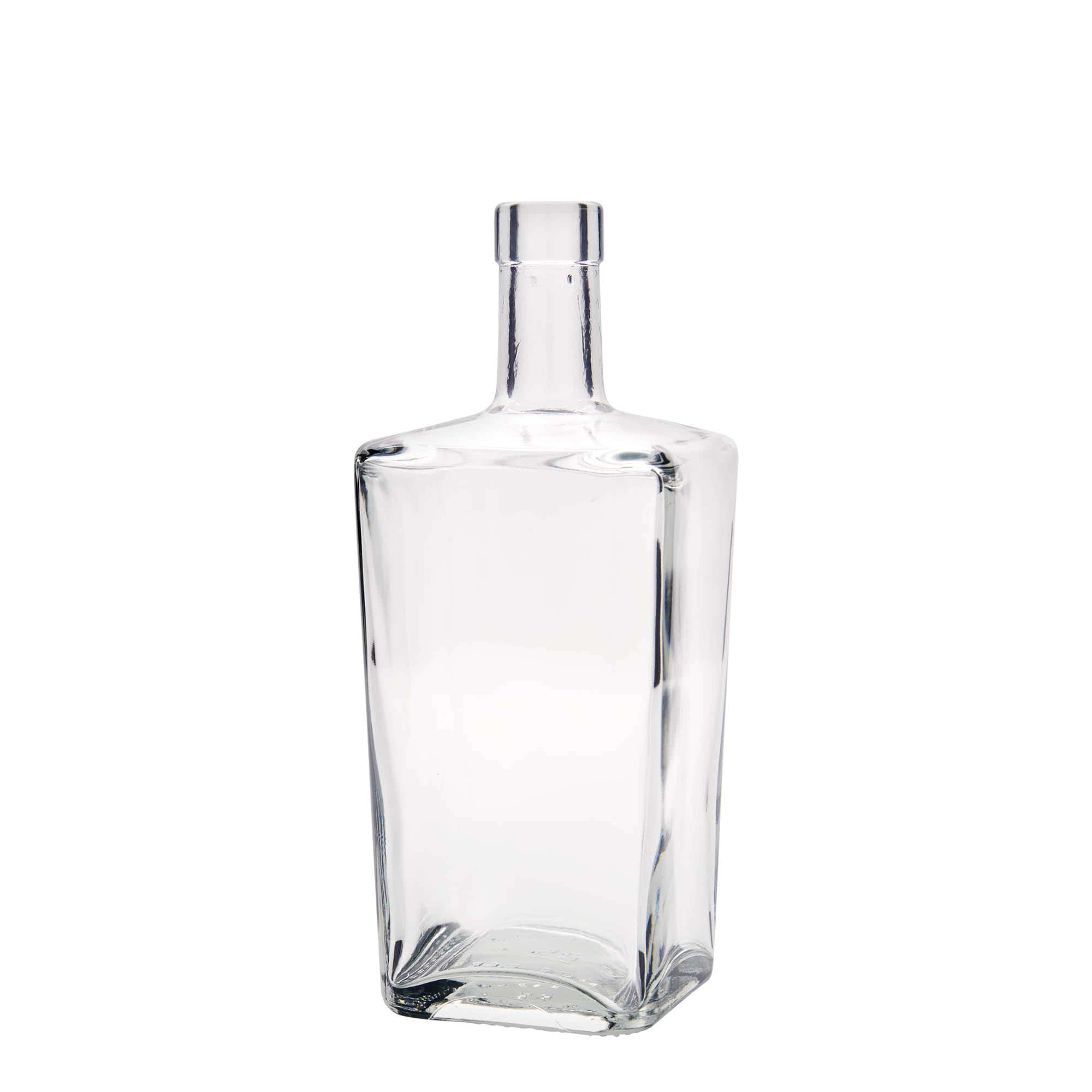 700 ml Glasflasche „Noel“, quadratisch, Mündung: Kork