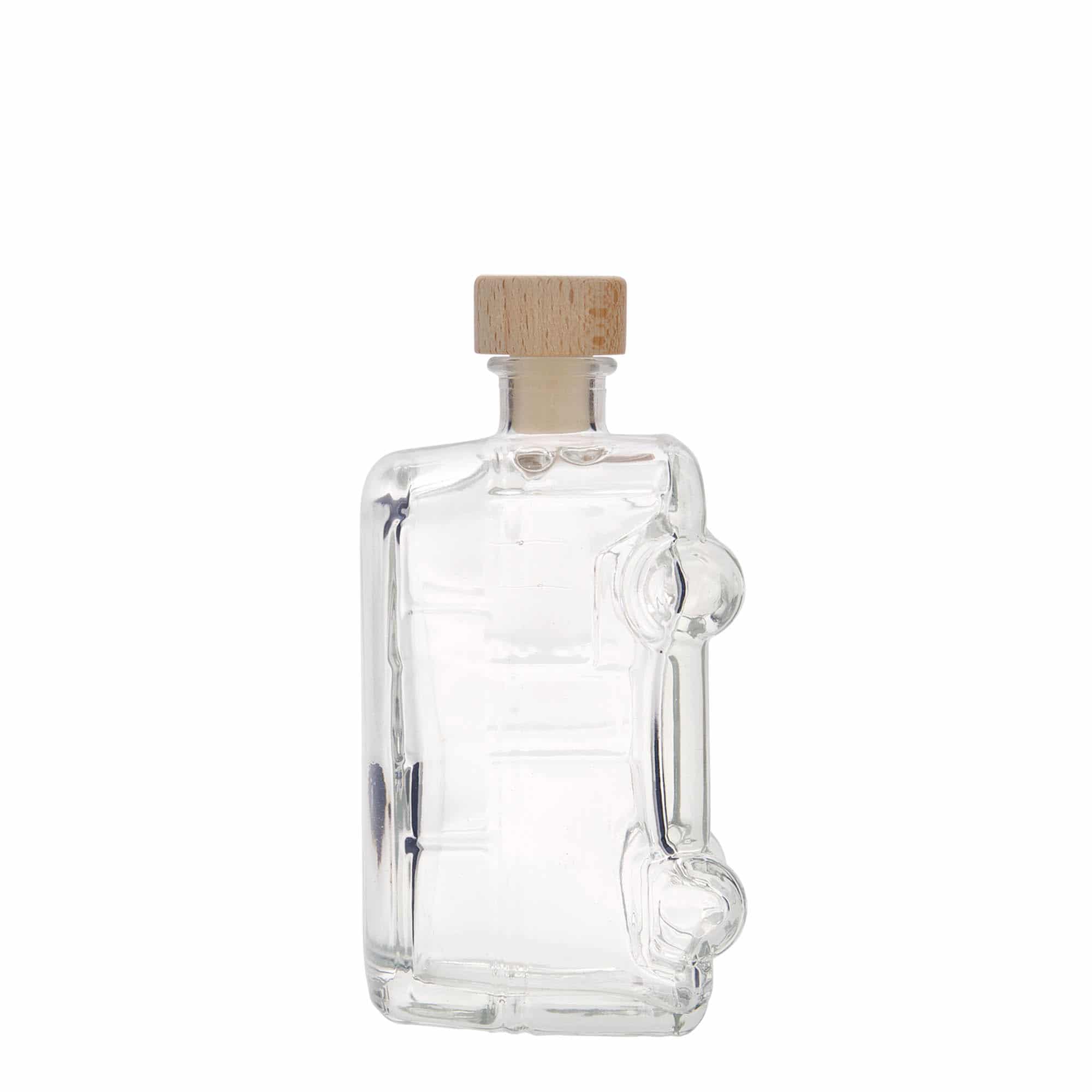 200 ml Glasflasche 'Bulli', Mündung: Kork