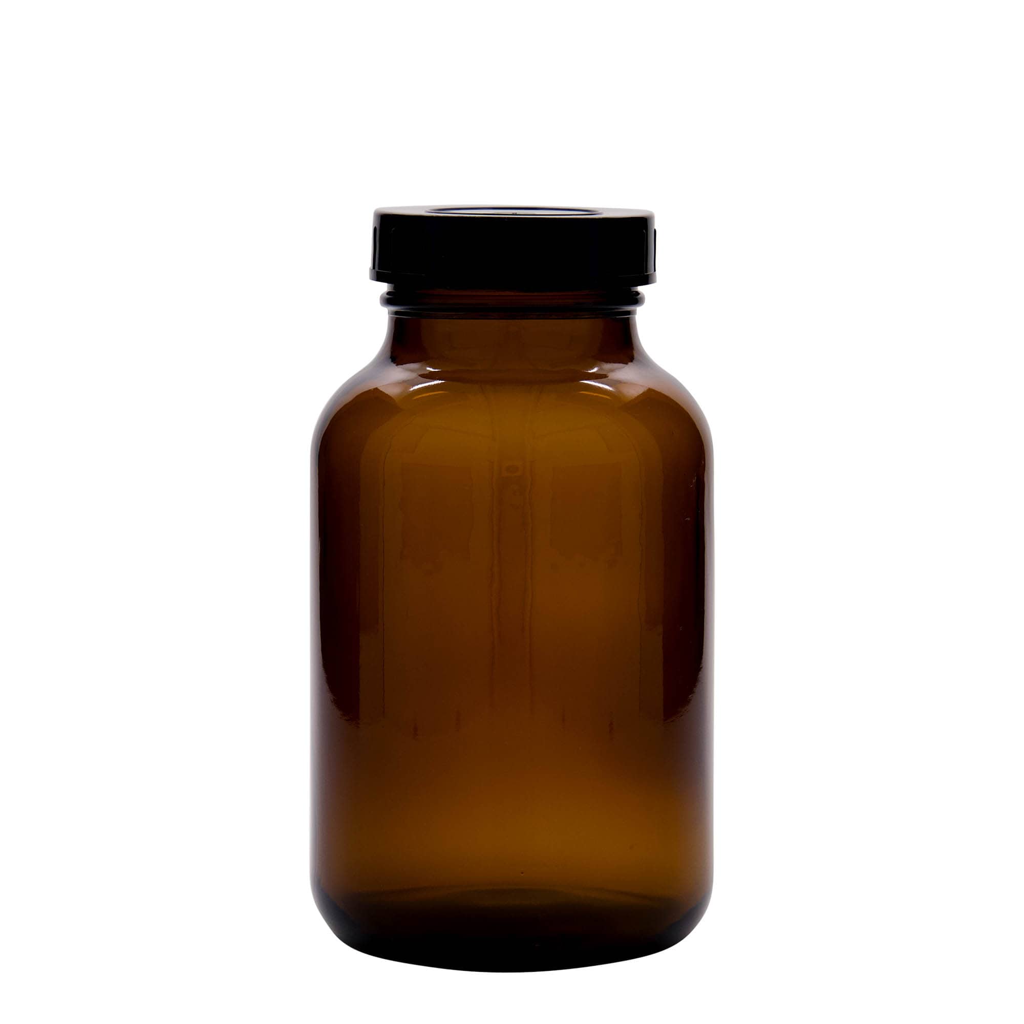 1.000 ml Weithalsglas, braun, Mündung: DIN 68