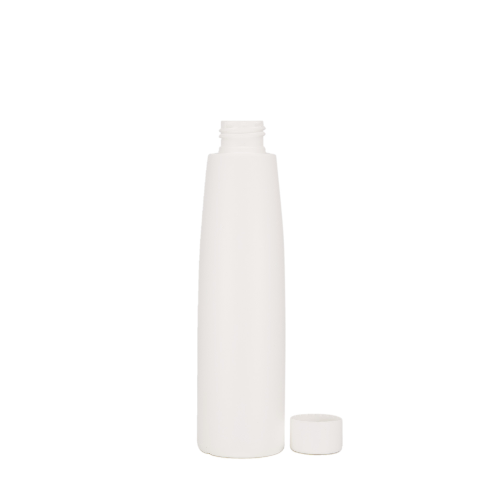 200 ml Kunststoffflasche 'Donald', HDPE, weiß, Mündung: GPI 24/410