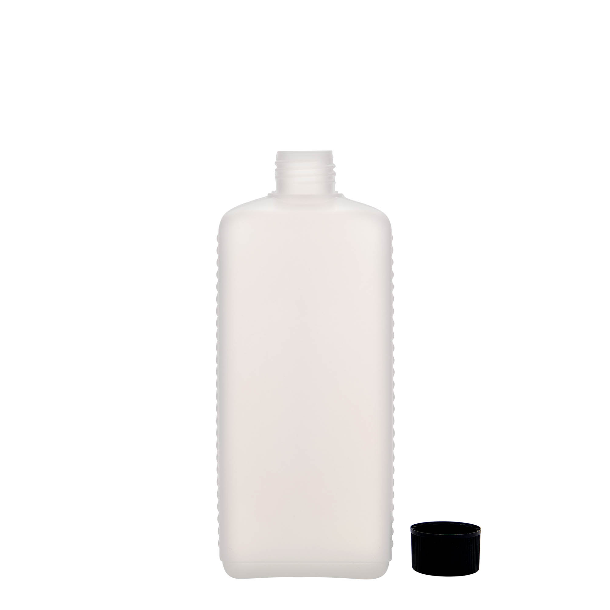 500 ml Kanisterflasche, rechteckig, HDPE-Kunststoff, natur, Mündung: DIN 25 EPE 500 ml Kanisterflasche, rechteckig, HDPE-Kunststoff, natur, Mündung: DIN 25 EPE