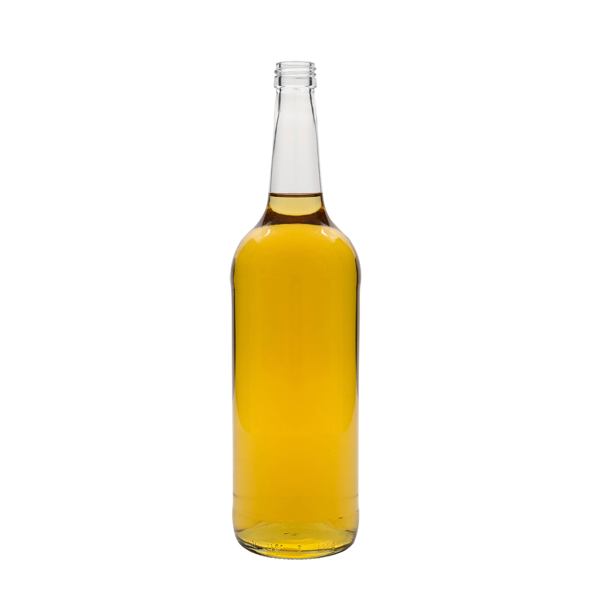 1.000 ml Glasflasche Geradhals, Mündung: PP 28