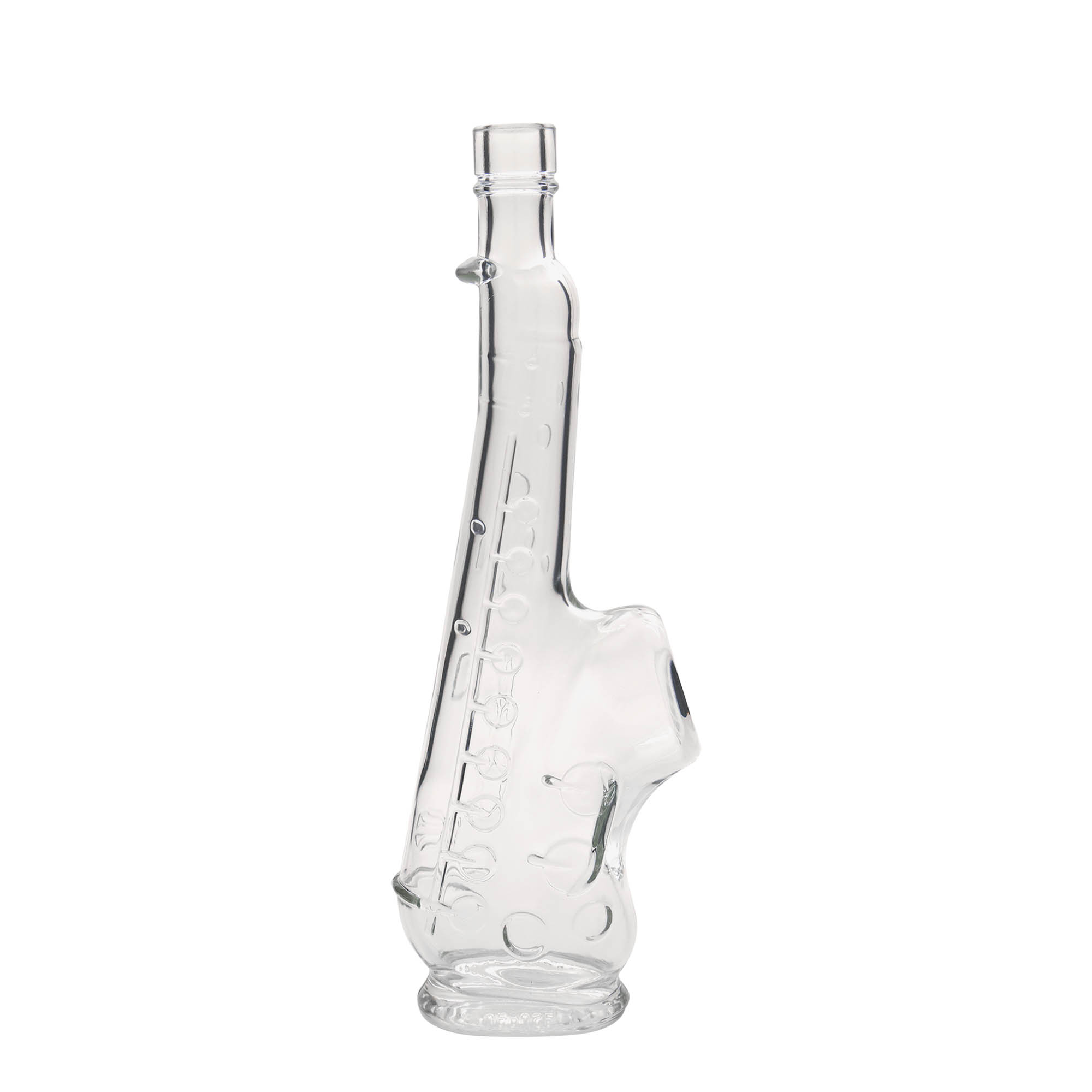 500 ml Glasflasche „Saxophon“, Mündung: Kork