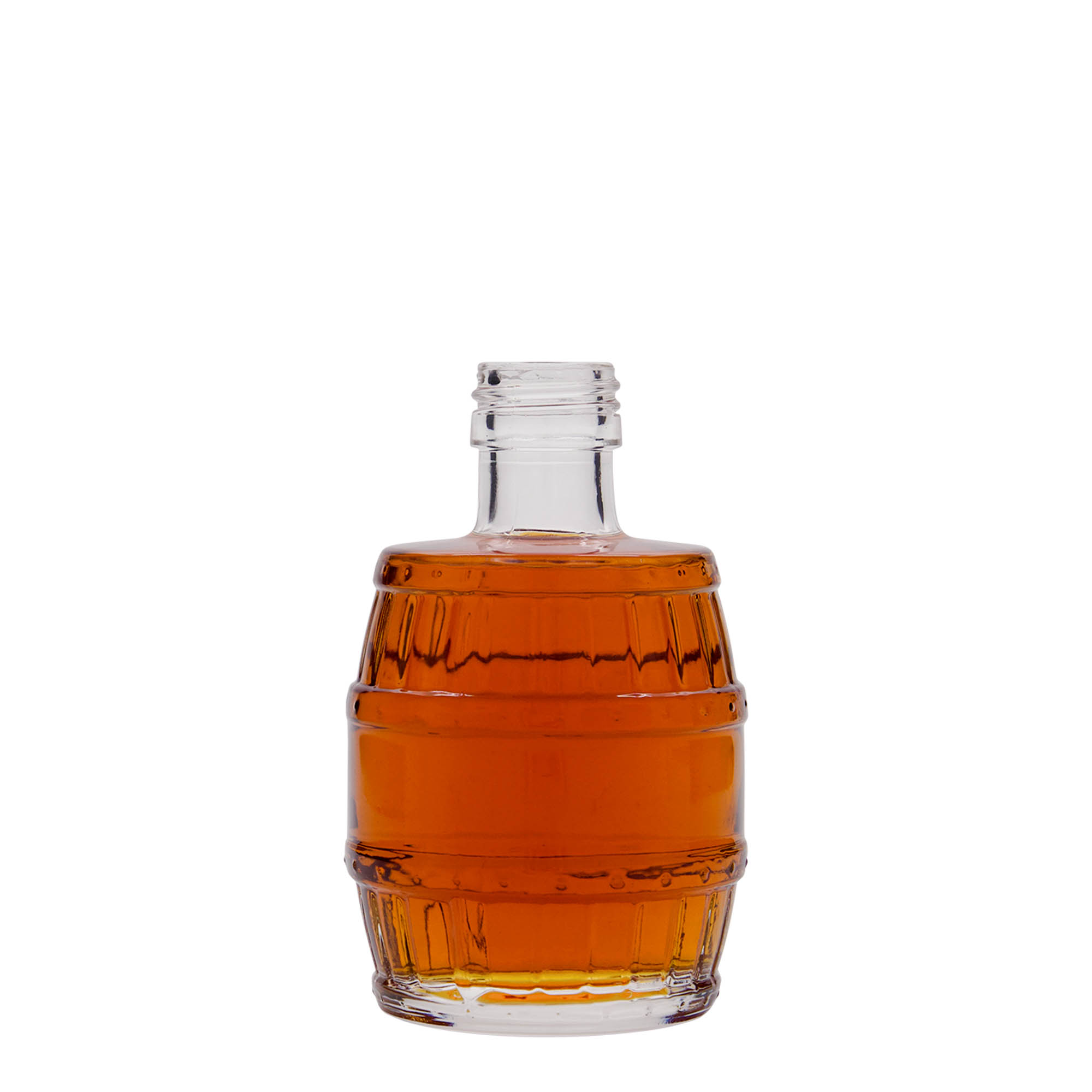 200 ml Glasflasche 'Fass', Mündung: PP 28