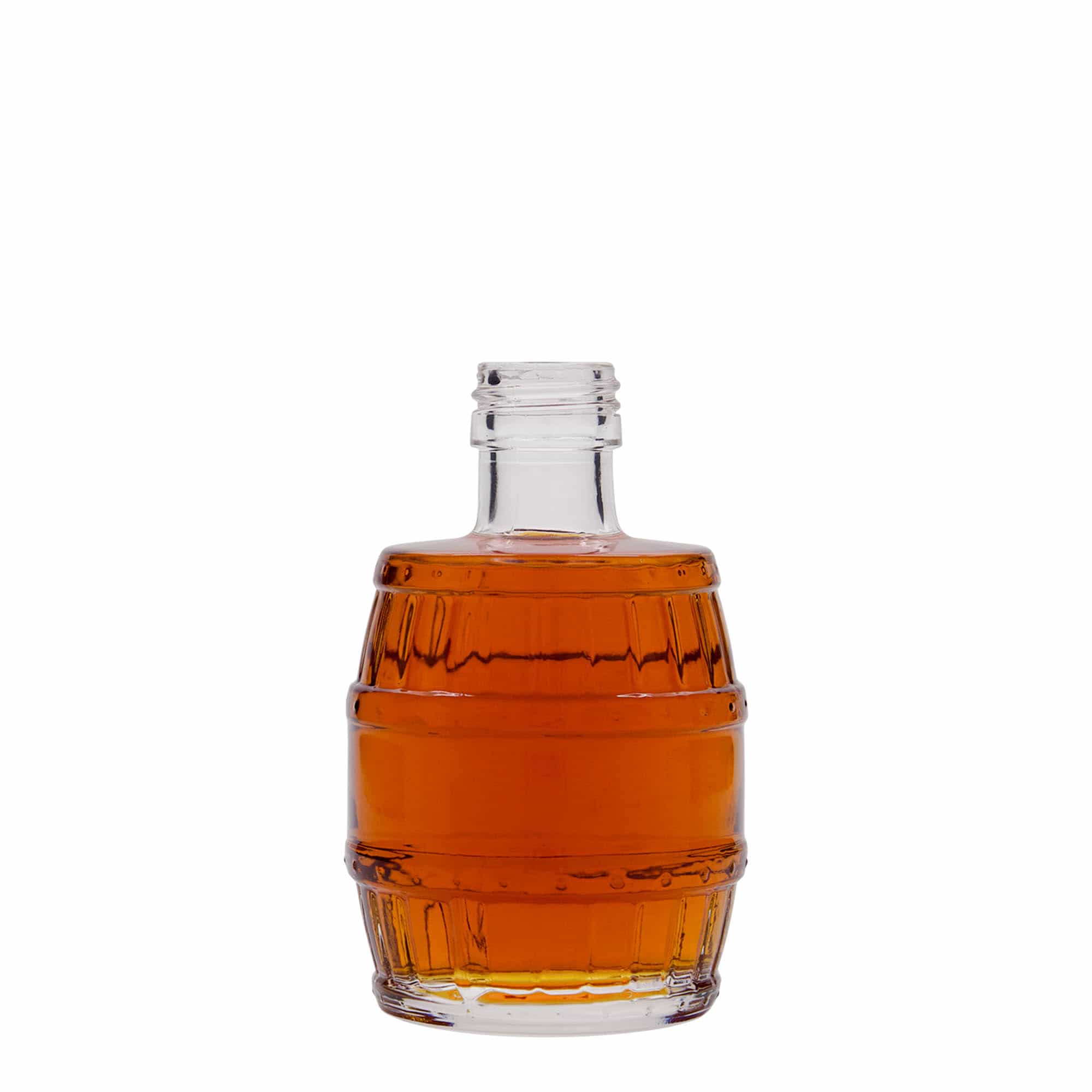 200 ml Glasflasche „Fass“, Mündung: PP 28