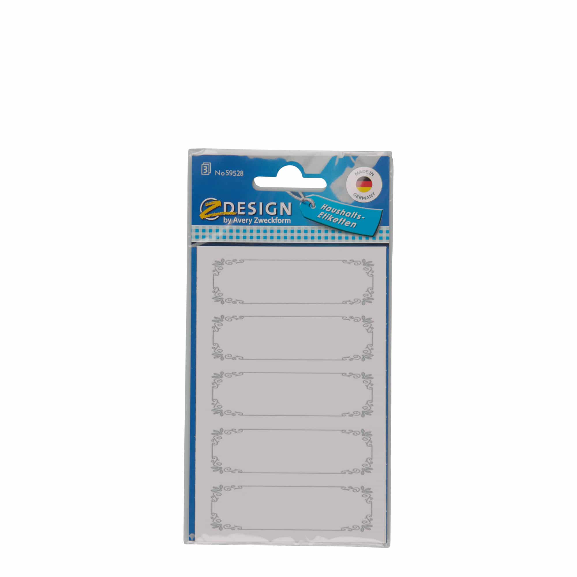Zweckform Etiketten 'Blauer Rahmen', rechteckig, Papier, weiß-blau