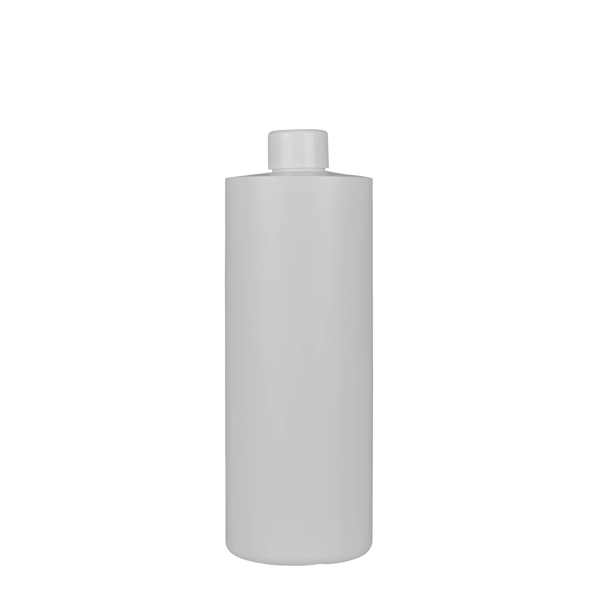500 ml Kunststoffflasche 'Pipe', Green HDPE, weiß, Mündung: 24/410